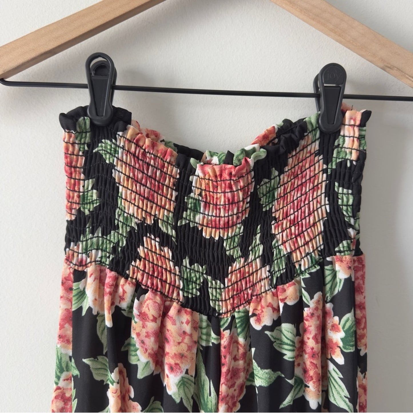 Show Me Your MuMu Floral Wide-Leg Women's Pants Smocked Waist High Rise Flare M