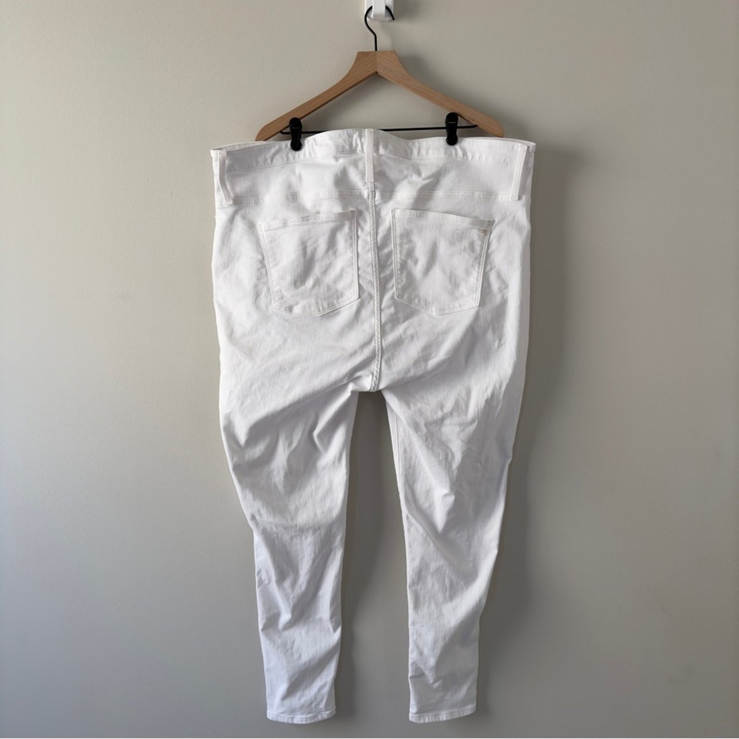 Madewell High-Rise Skinny Jeans White denim casual zip button pockets belt loops
