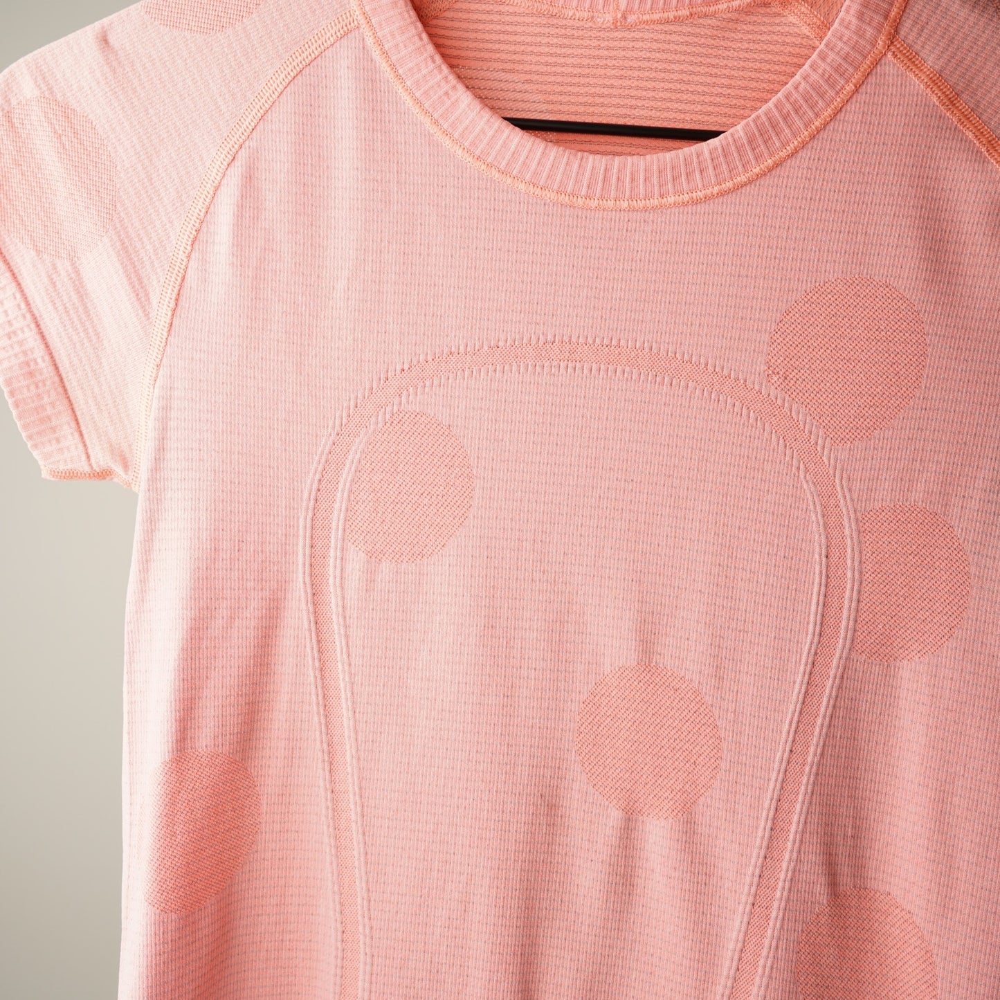 Lululemon Run: Swiftly Tech Short Sleeve in Pop Orange Polka Dot Running Active