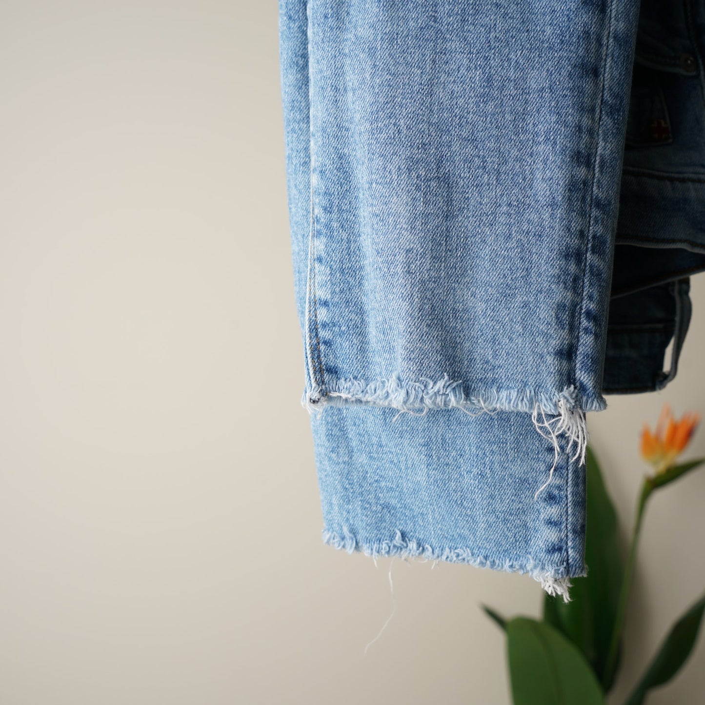 Hudson Natalie Super Skinny Jeans Raw Hem Zip Button Cotton Blend Stretch Light