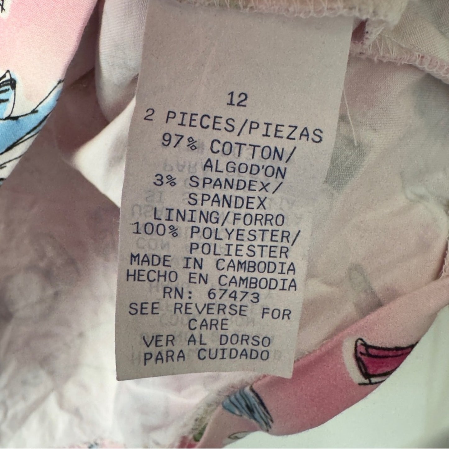 Vintage 90s–2000s Danny & Nicole Pink Patterned Halter Dress Girly Makeup Print