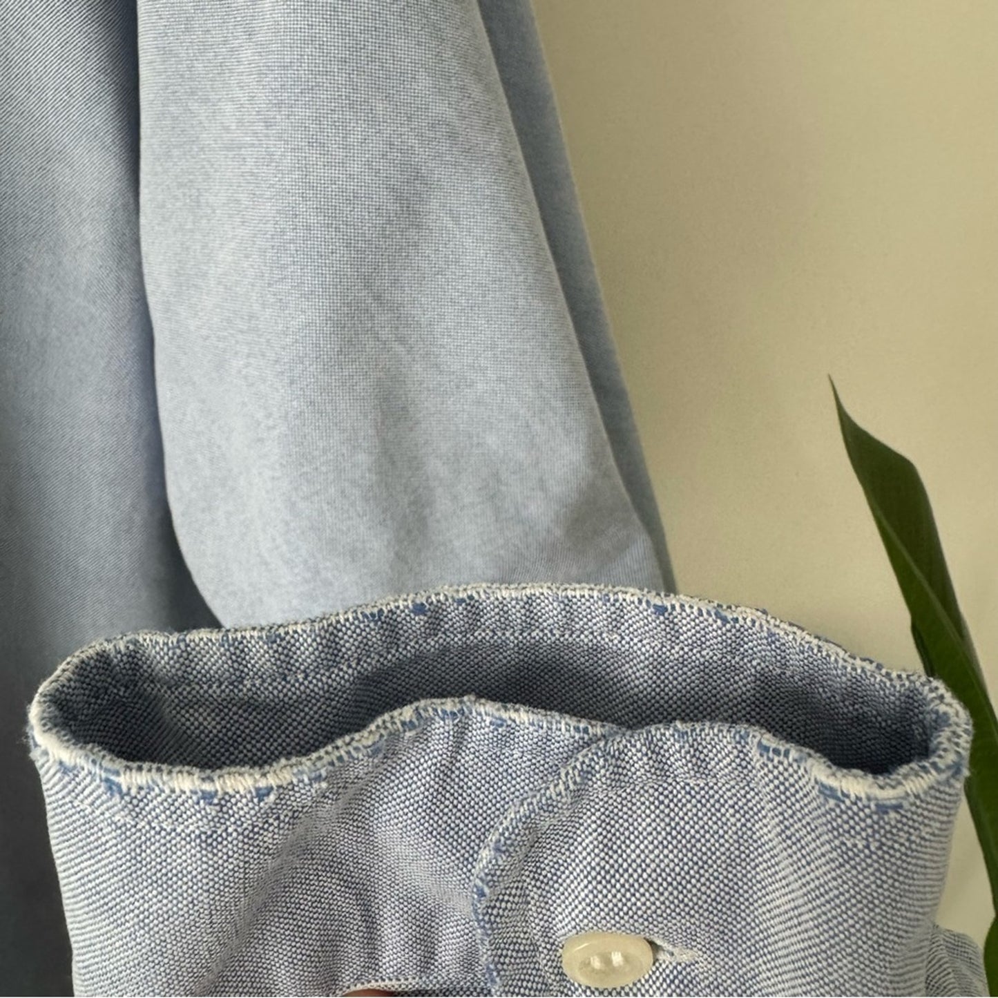 Ralph Lauren Yarmouth 100% Cotton Blue Long Sleeve Casual Button-Down Shirt Work