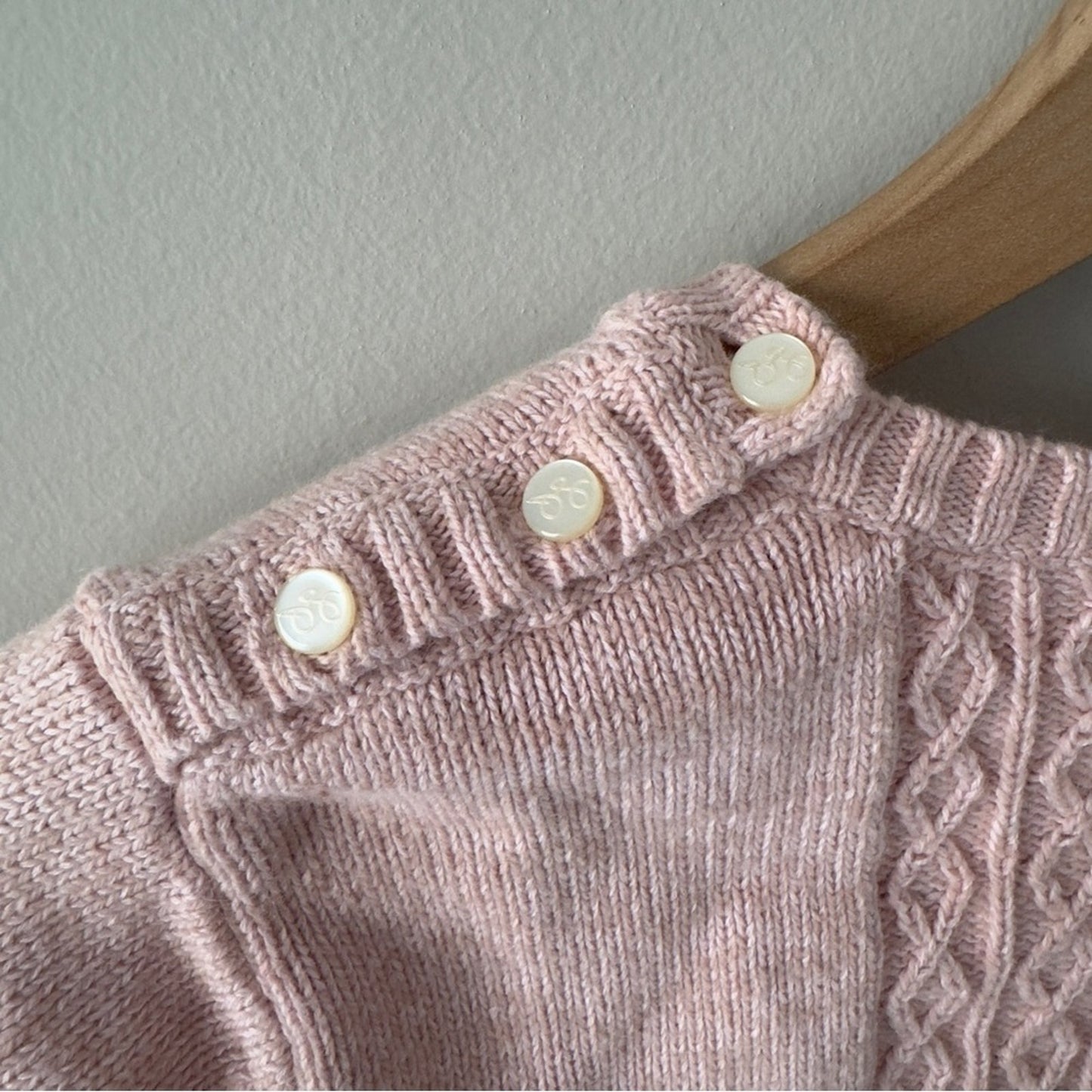Lilly Pulitzer Pink Cable Knit Short Sleeve Sweater cotton/dehaired angora blend