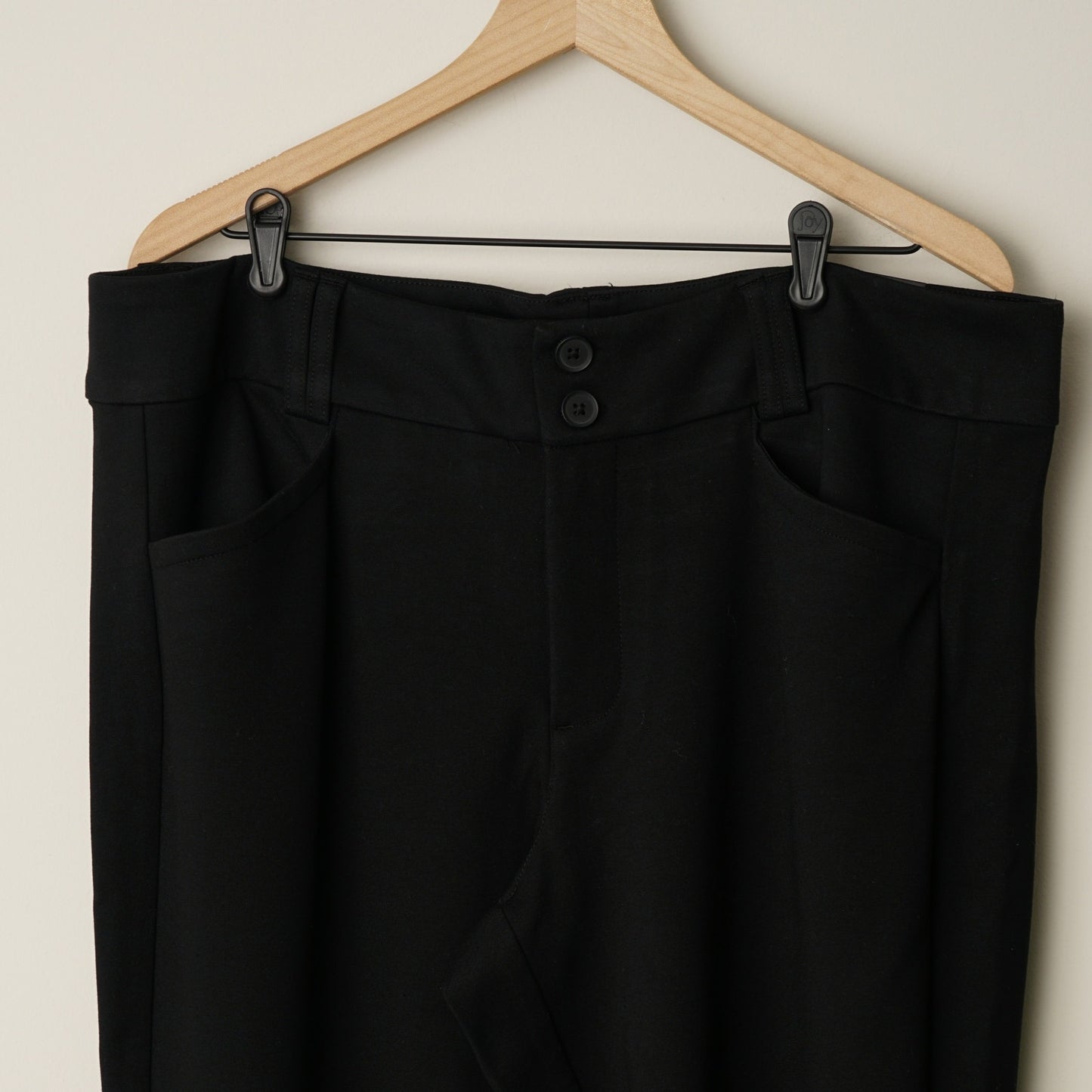 Torrid Trouser Slim Boot Studio Luxe Ponte Mid-Rise Pant in Deep Black Business