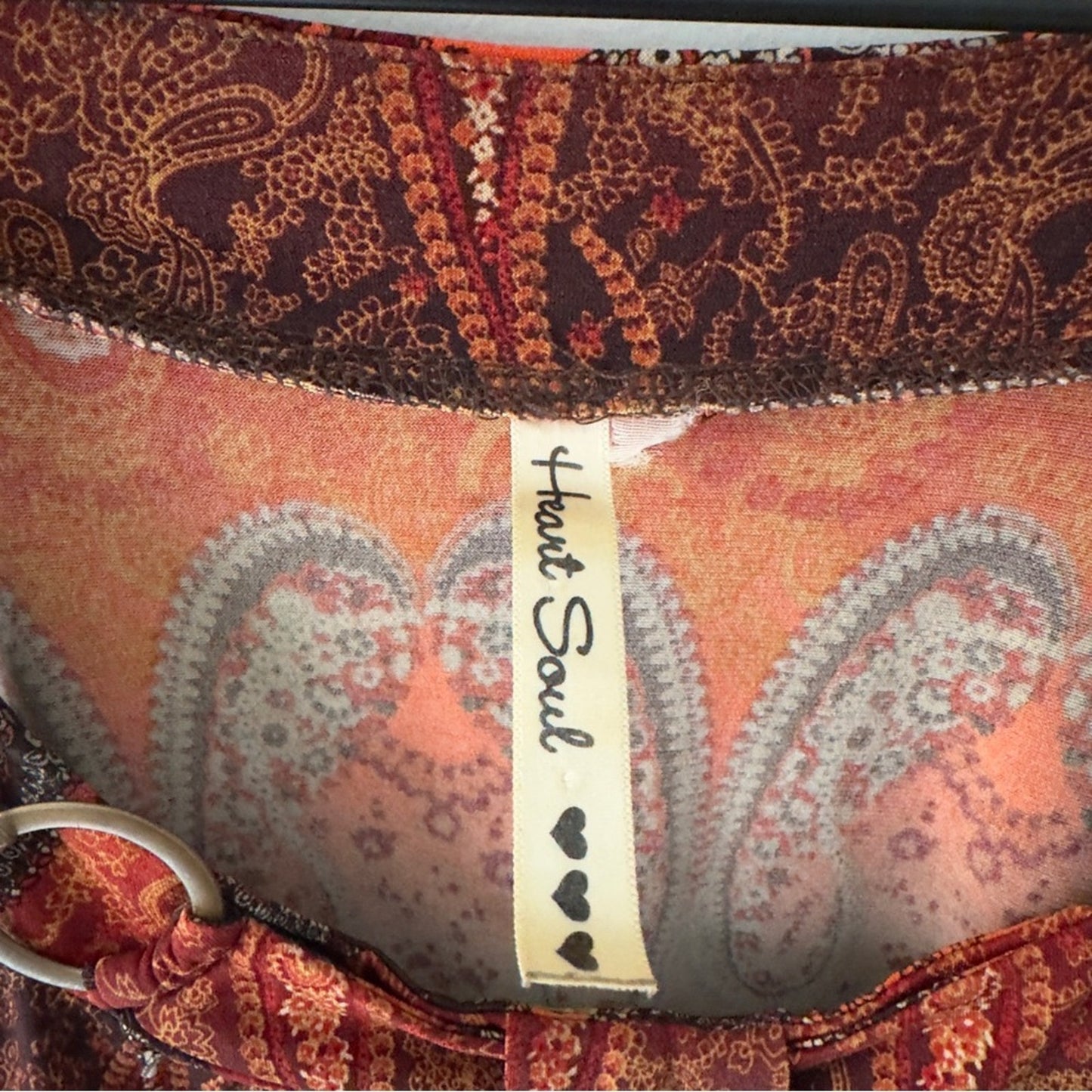 Y2K Heart Souls Paisley Print Sleeveless Top Sleeveless Tank Floral Banded Waist