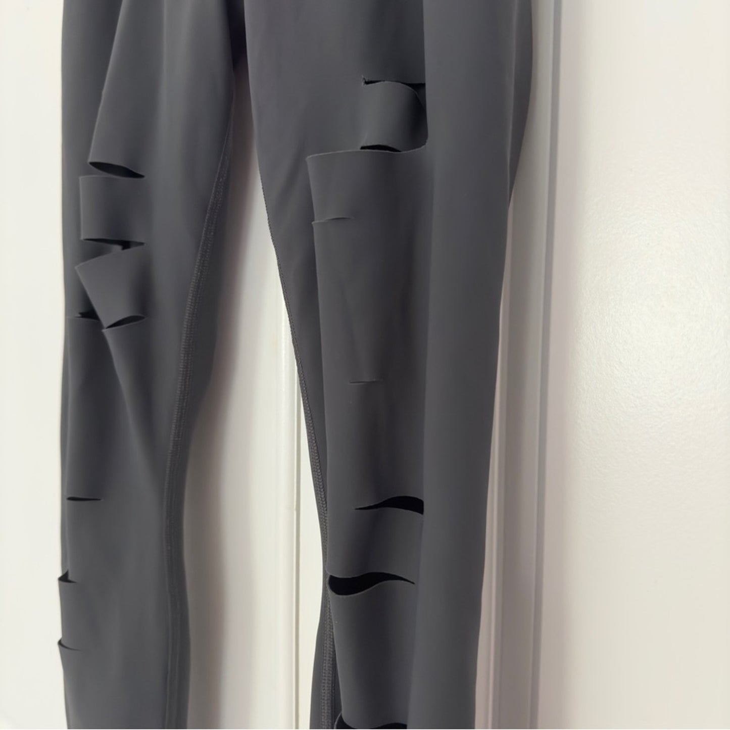 Alo High Rise Slit Front Leg Athletic Leggings Stretch Activewear Athleisure XS