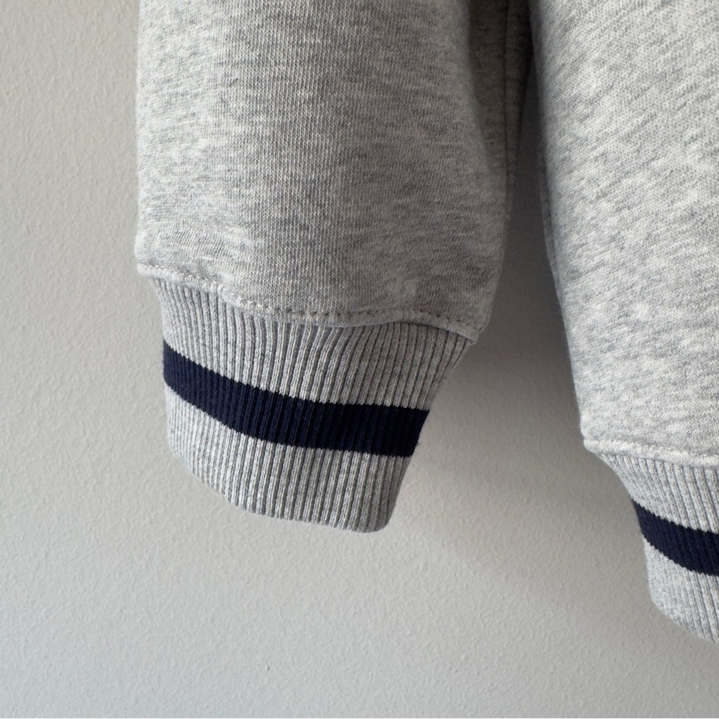 Gap Vintage Soft Oversized Cardigan Gray Sweater Navy Trim Button Down Cozy NWT