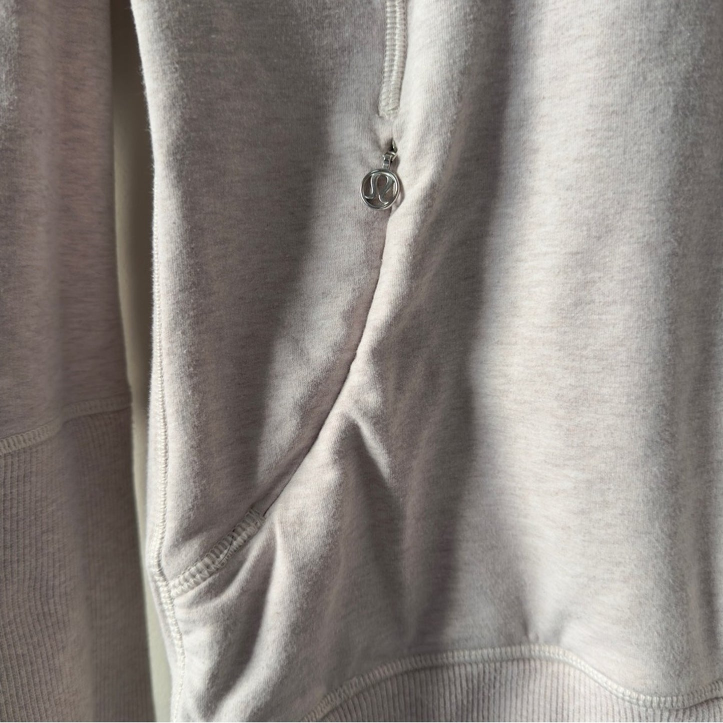 Lululemon Rest Day Pullover in Dune Cream Sweater Long Sleeve Cowl Neck Pockets