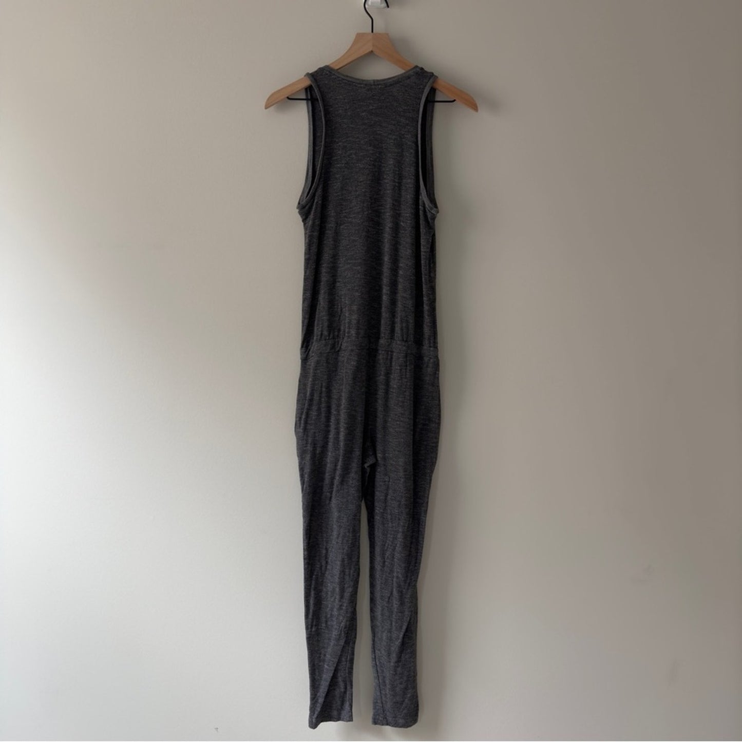 Anthropologie Dolan T-Shirt Jumpsuit adjustable tie waist pockets scoop neck XS