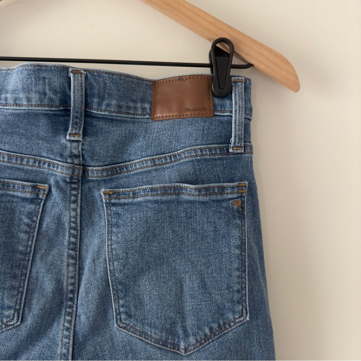 Madewell 10” High Rise Skinny Jeans Medium Wash Button Fly Pockets Stretch Logo