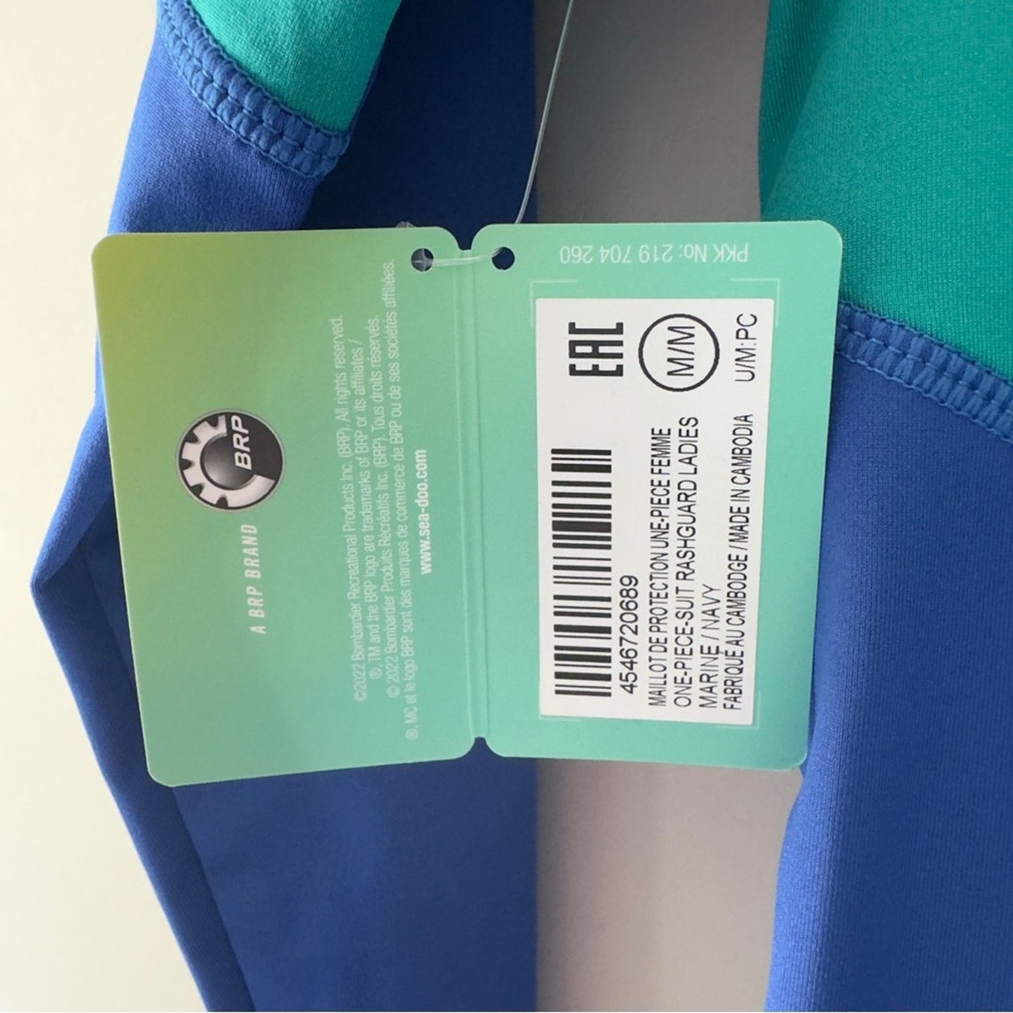 Sea-Doo Women’s One-Piece Suit Rashguard Marine/Navy Watersports Long Sleeve NWT