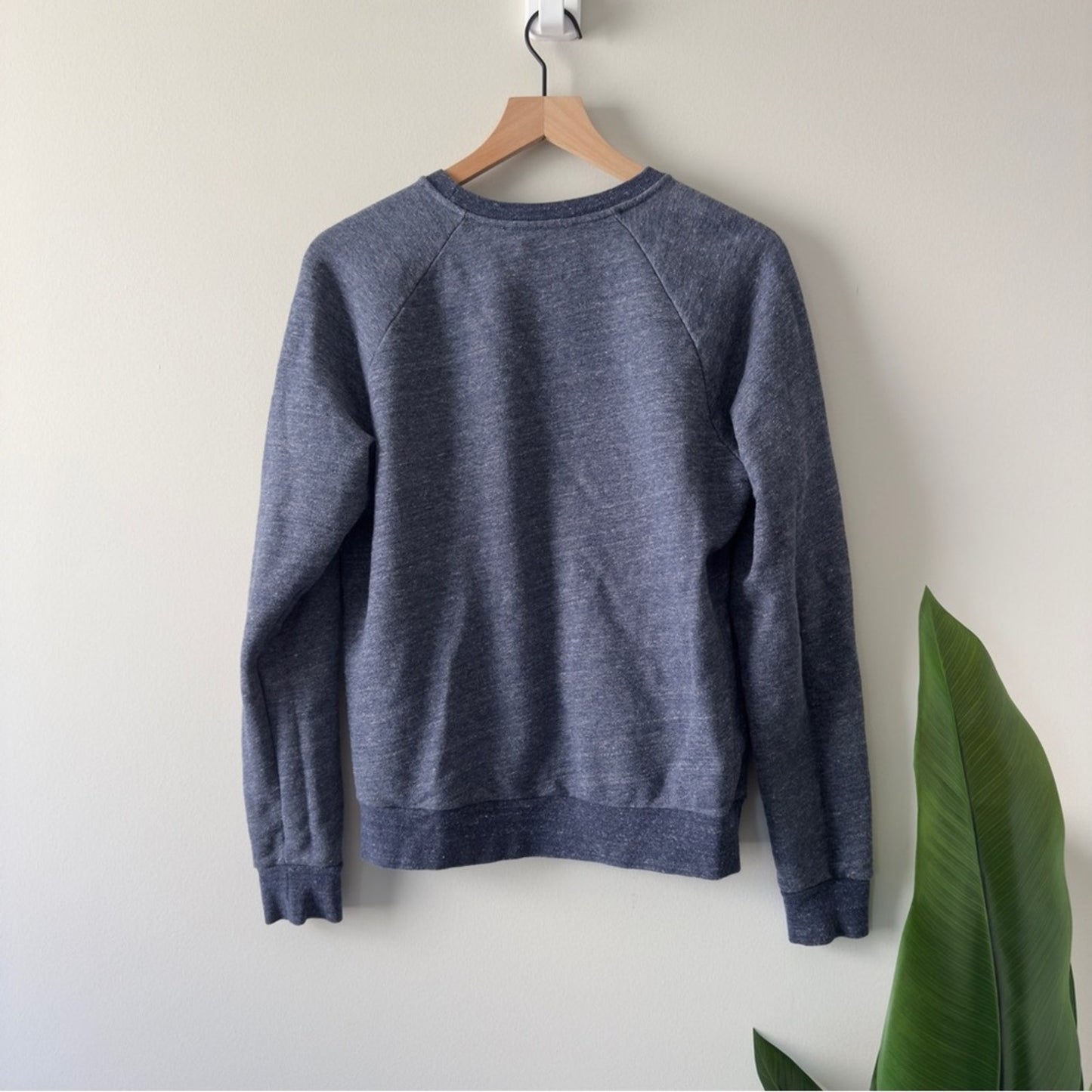 Everlane Blue Crewneck Sweater Long Sleeve Relaxed Fit Solid Casual Loungewear