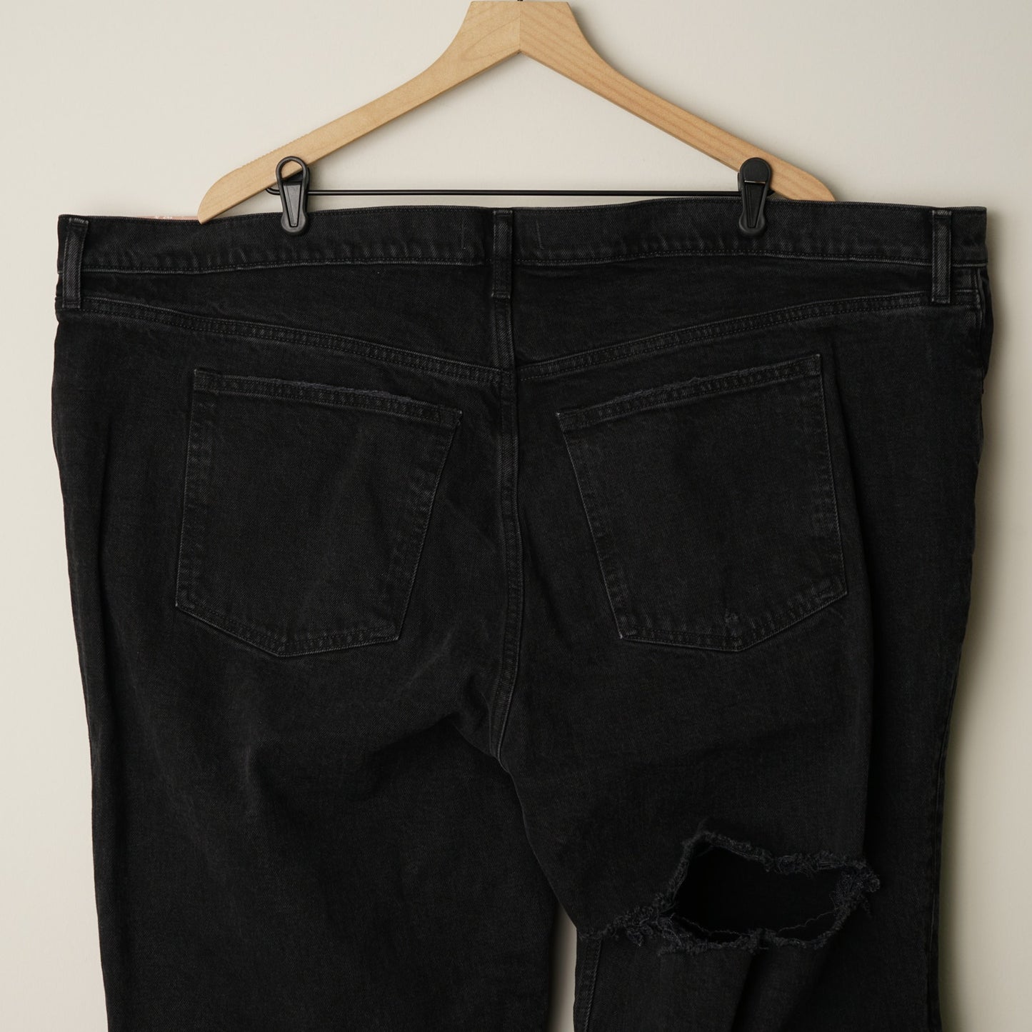 Abercrombie & Fitch The '90s Relaxed Jean High Rise Jeans Black Denim Ripped NWT