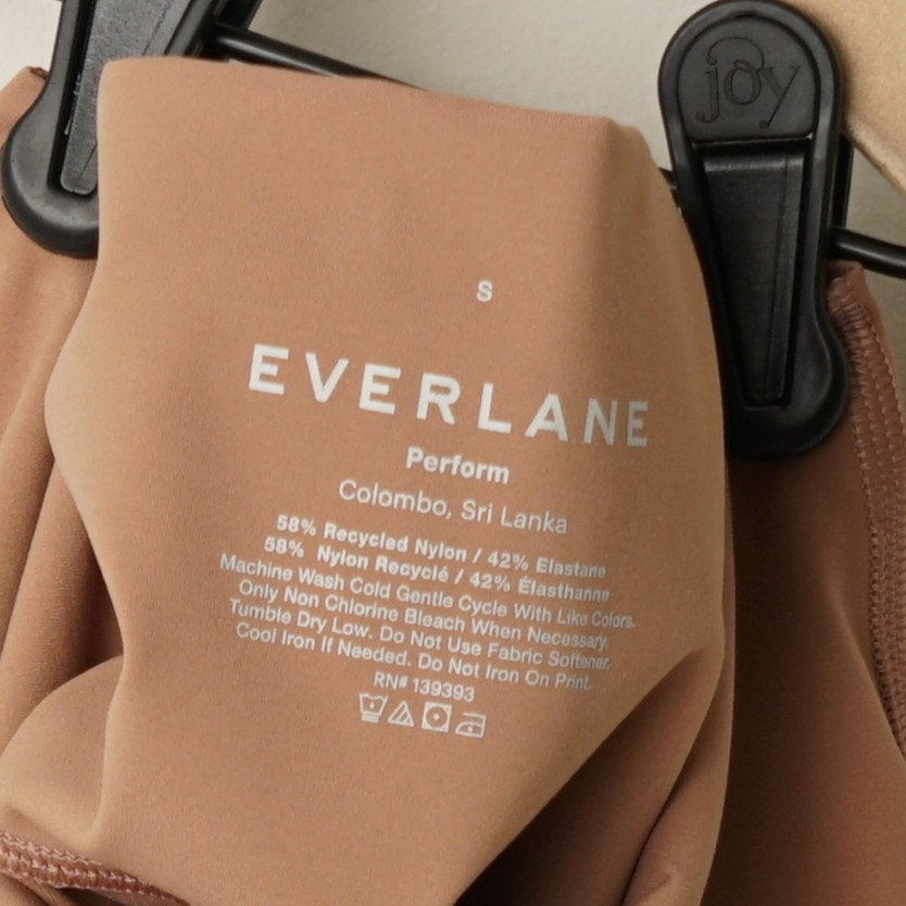 Everlane The Perform Bike Short Tan Biker Athletic Shorts Solid Activewear Small
