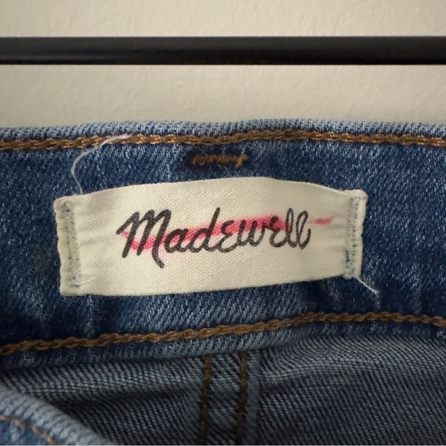 Madewell 10” High Rise Skinny Jeans Medium Wash Button Fly Pockets Stretch Logo