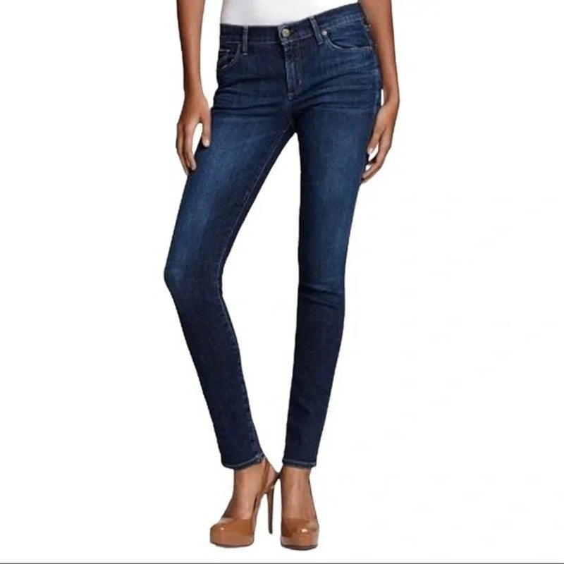 Citizens of Humanity Avedon Ultra Skinny Jeans Dark Wash Zip Button Pockets EUC