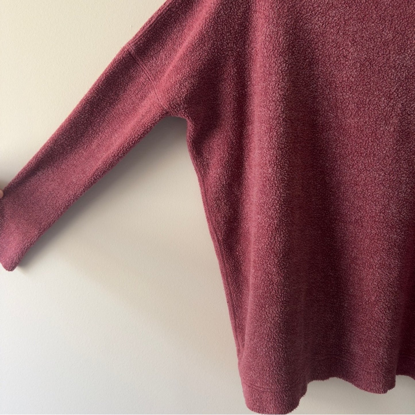 Free People Pink Cowl Neck Sweater Soft Knit Texture long sleeve cotton blend XS