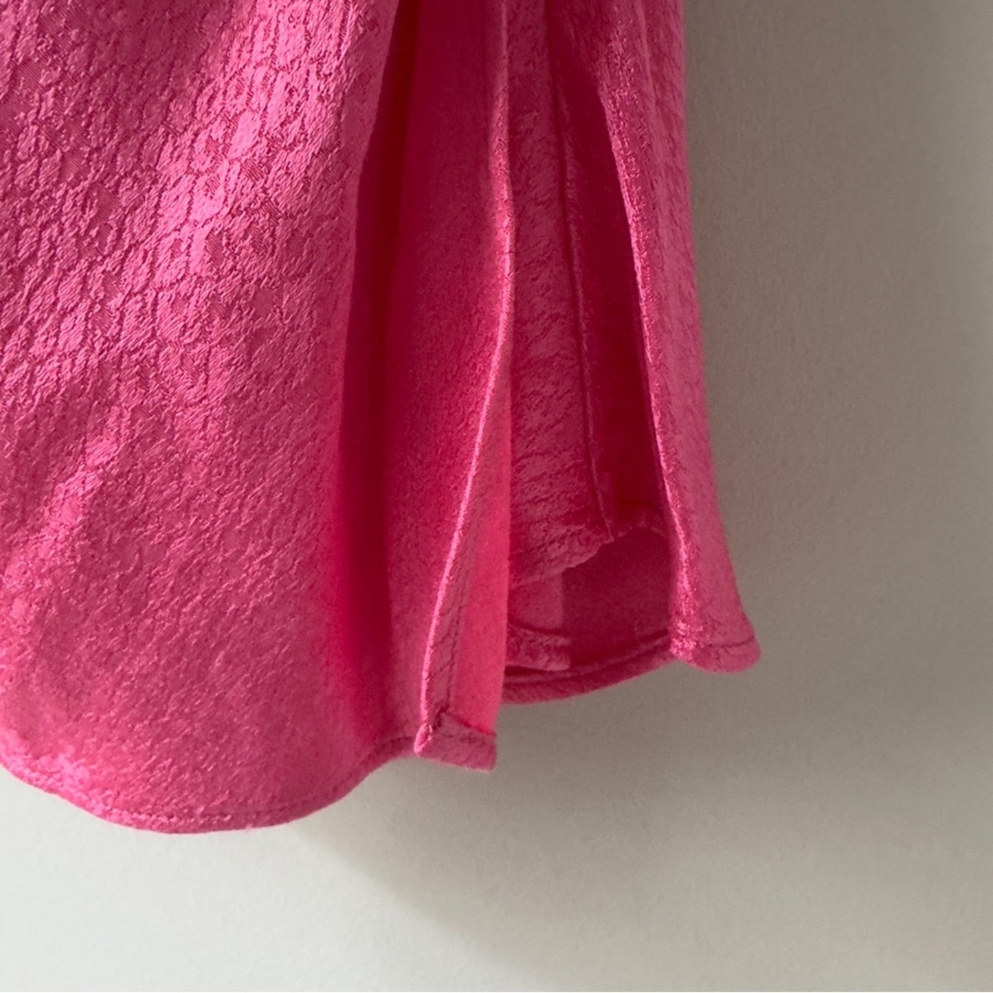 Zara snake print Satin hot Pink Slip Dress faux wrap spaghetti straps mini party