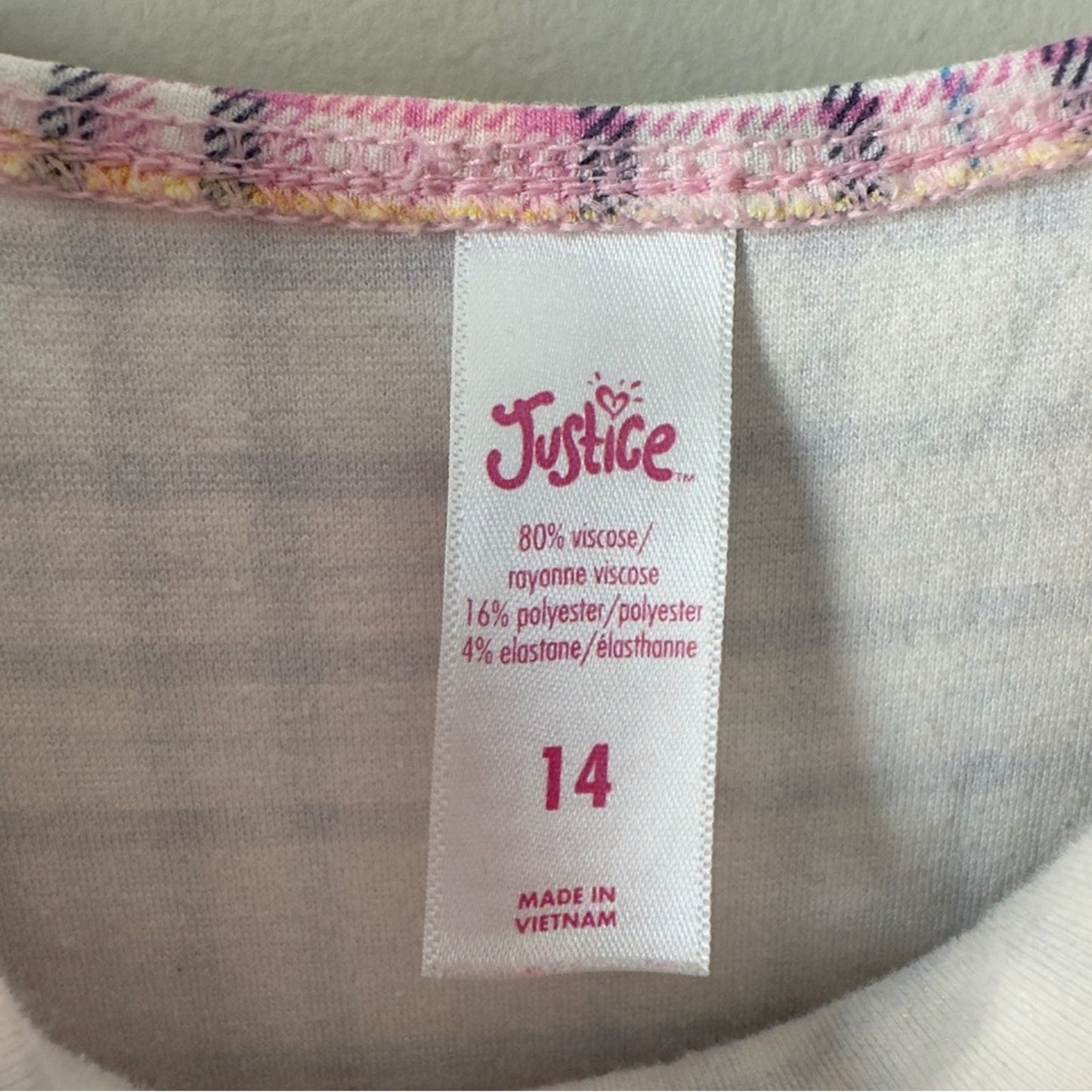 Justice Multicolor Plaid Slip Dress Spaghettie Strap Y2K Retro Colorful Pastel