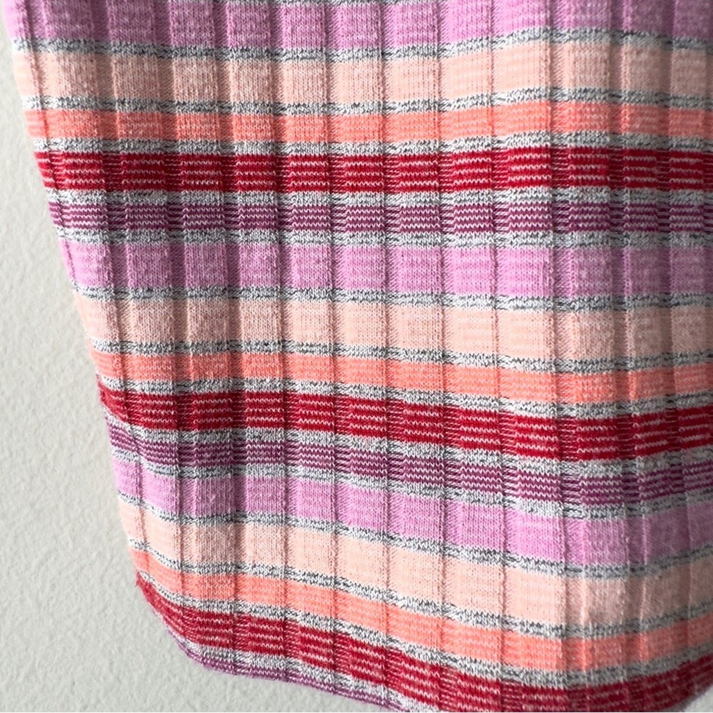 American Eagle Outfitters Multicolor Striped Crop Top Ribbed Tank Sleeveless Y2K