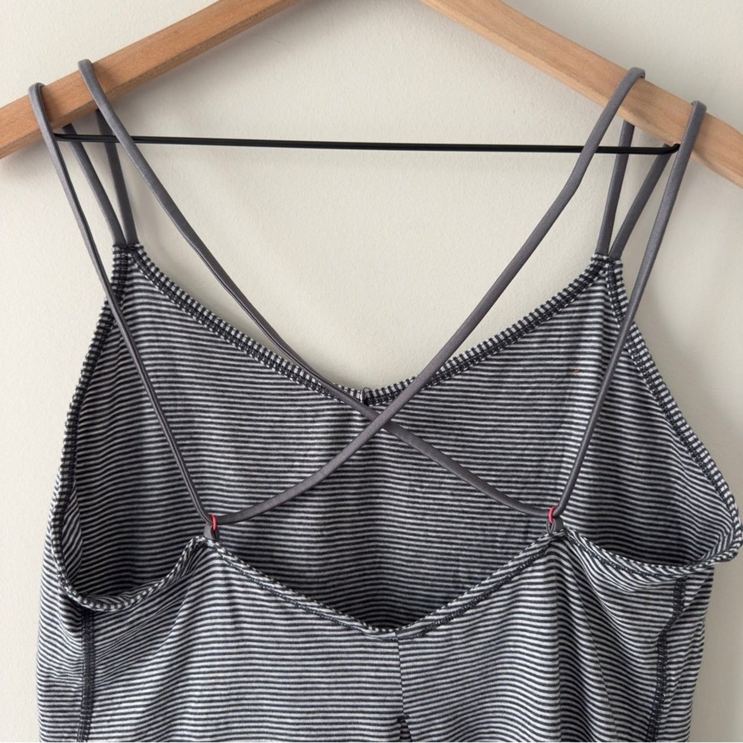 Lululemon Breezy Tank Divided Stripe Heathered Light Grey Heathered Dark Slate
