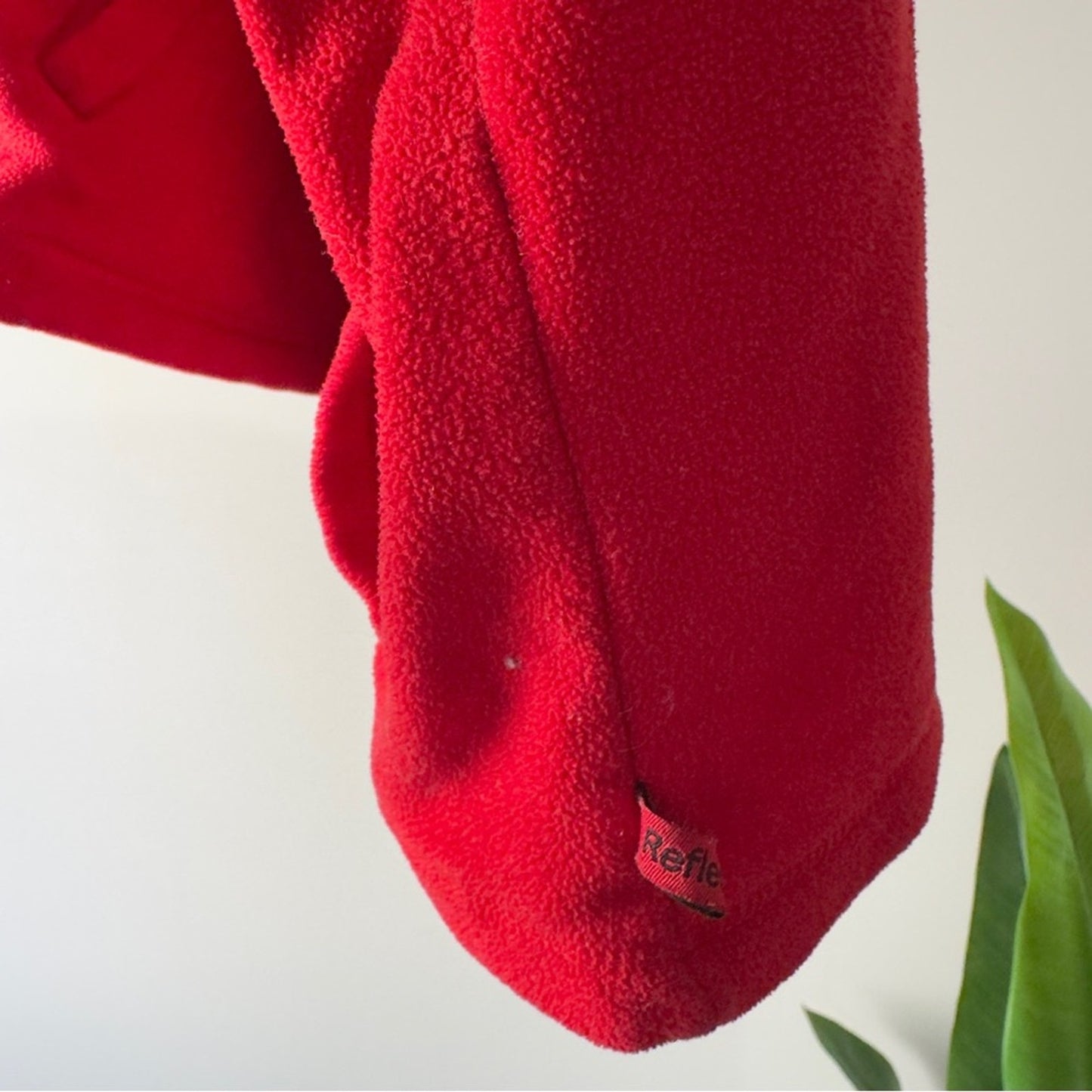 Vintage Northern Reflections 90s Red Fleece Vest Fill Zip Sleeveless Winter L