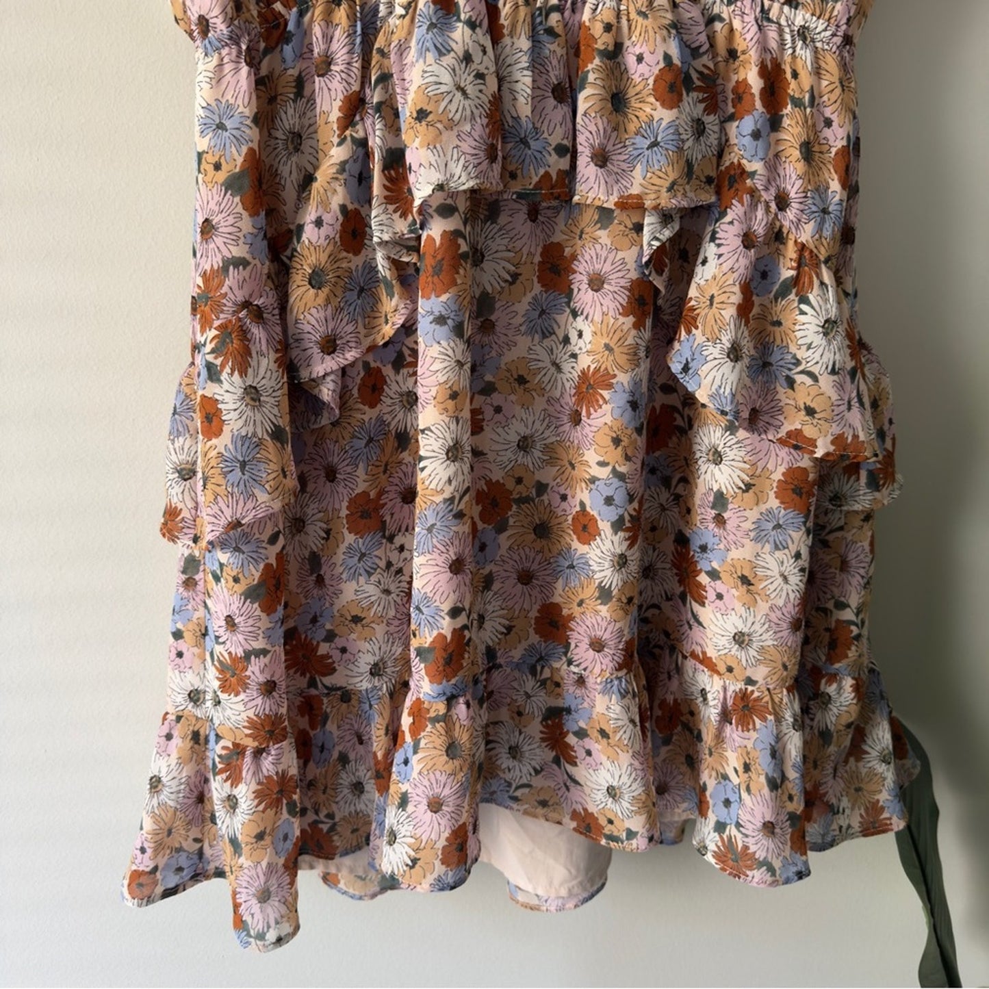Astr the Label Revolve Multicolor Flutter Sleeve Mini Sundress Ruffle Lined pink