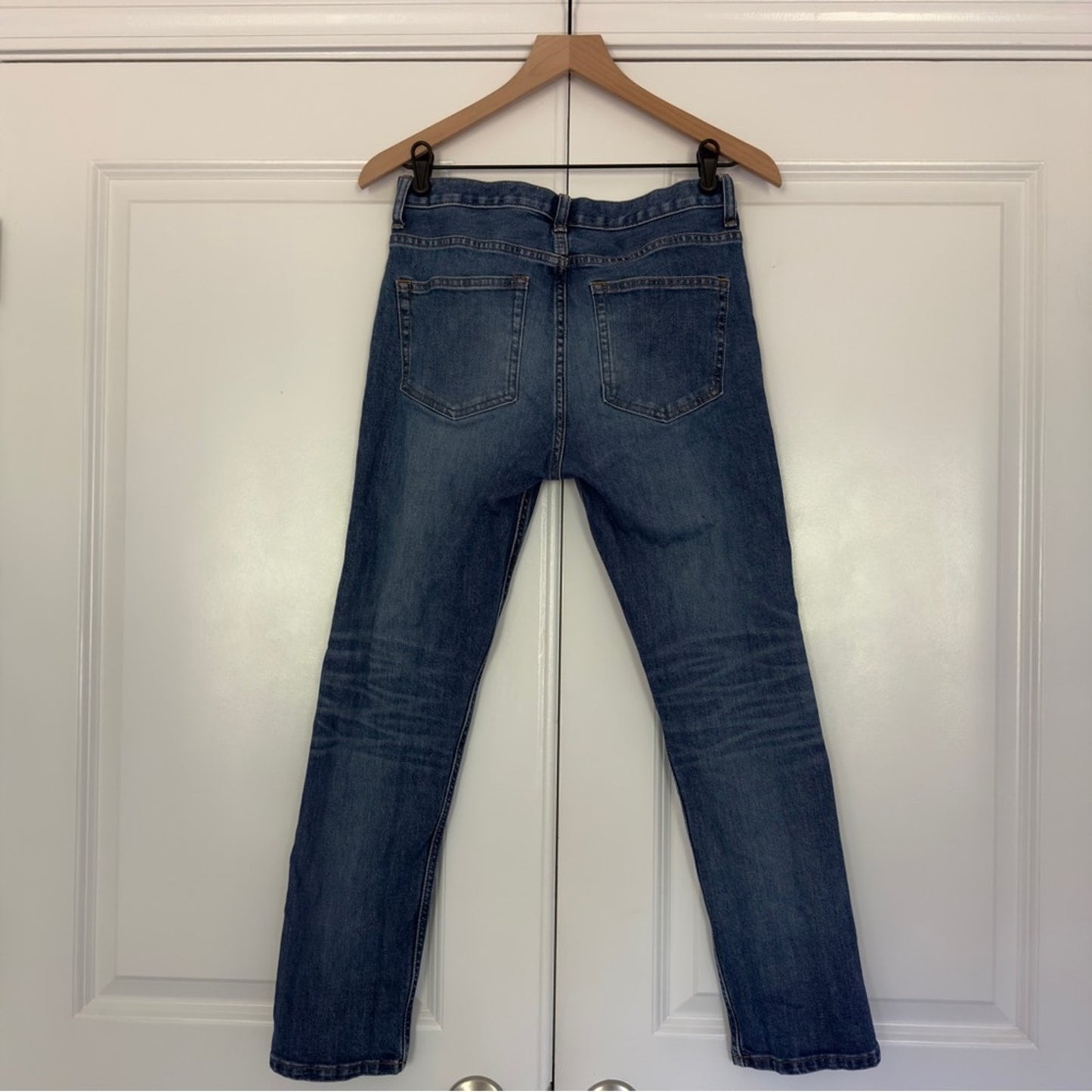 Everlane medium Wash jeans 5-pocket belt loops casual minimalist cotton stretch