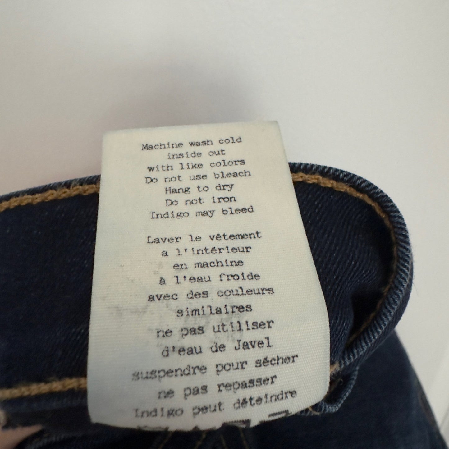 Rag & Bone Dark Wash Skinny Jeans 5-Pocket button zip Cotton stretch Made in USA
