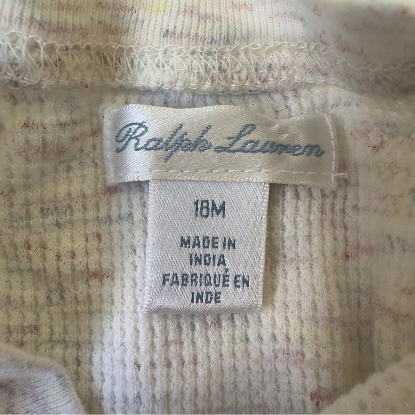 Ralph Lauren Baby Cream Knit Dress with Bloomers speckled long sleeve button up
