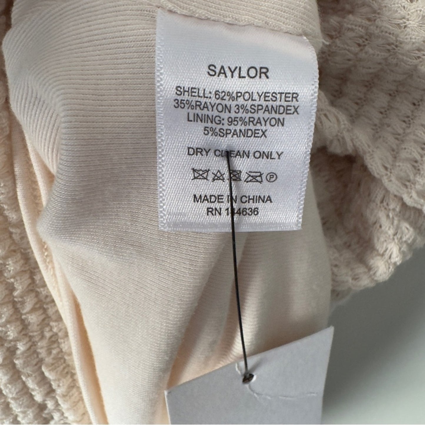 Saylor Long Sleeve Faux Wrap Dress V-neck Ruffle Mini Sweater Knit Stretch Lined