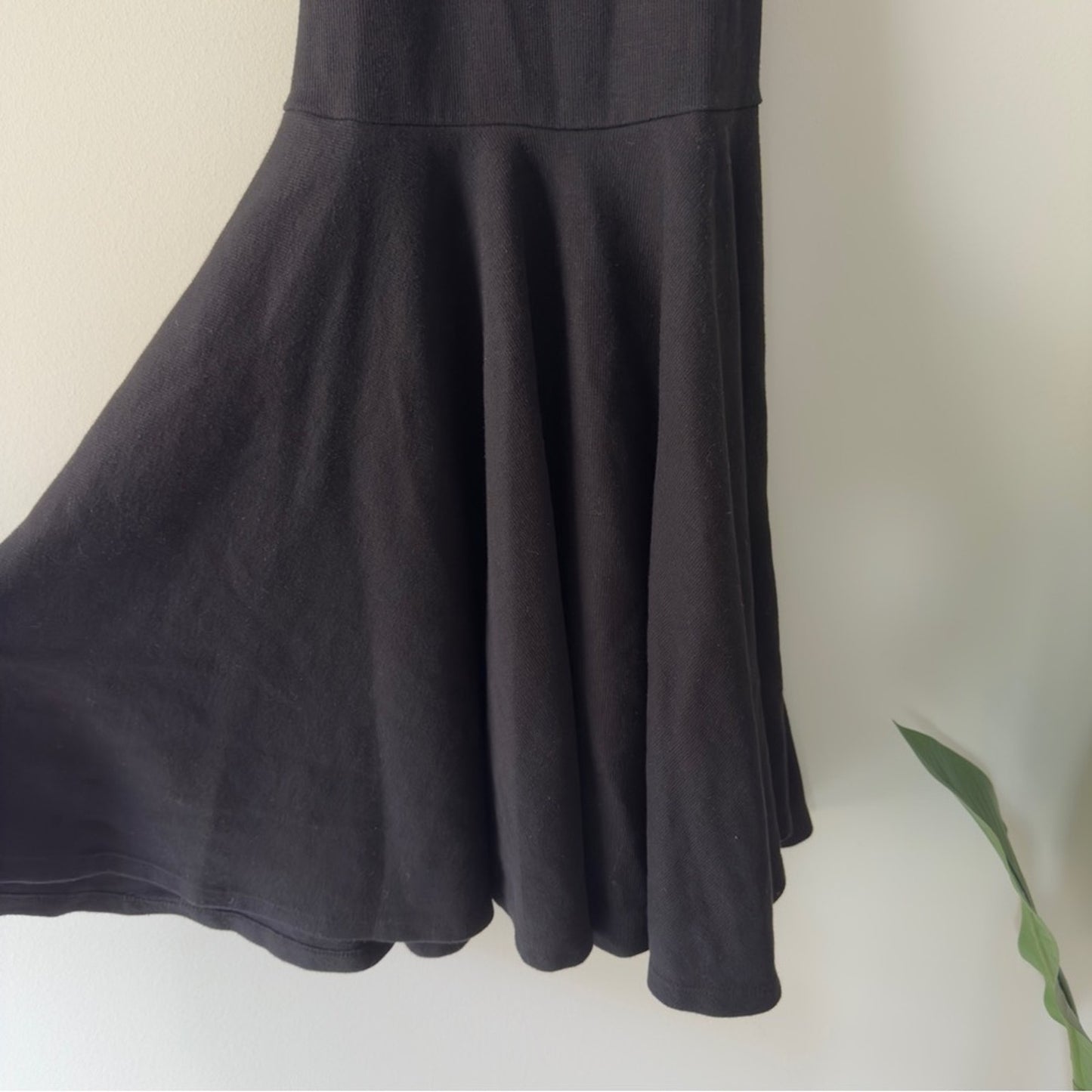 Anthropologie Daily Practice Cutout Back Black White A-Line Mini Dress Athletic
