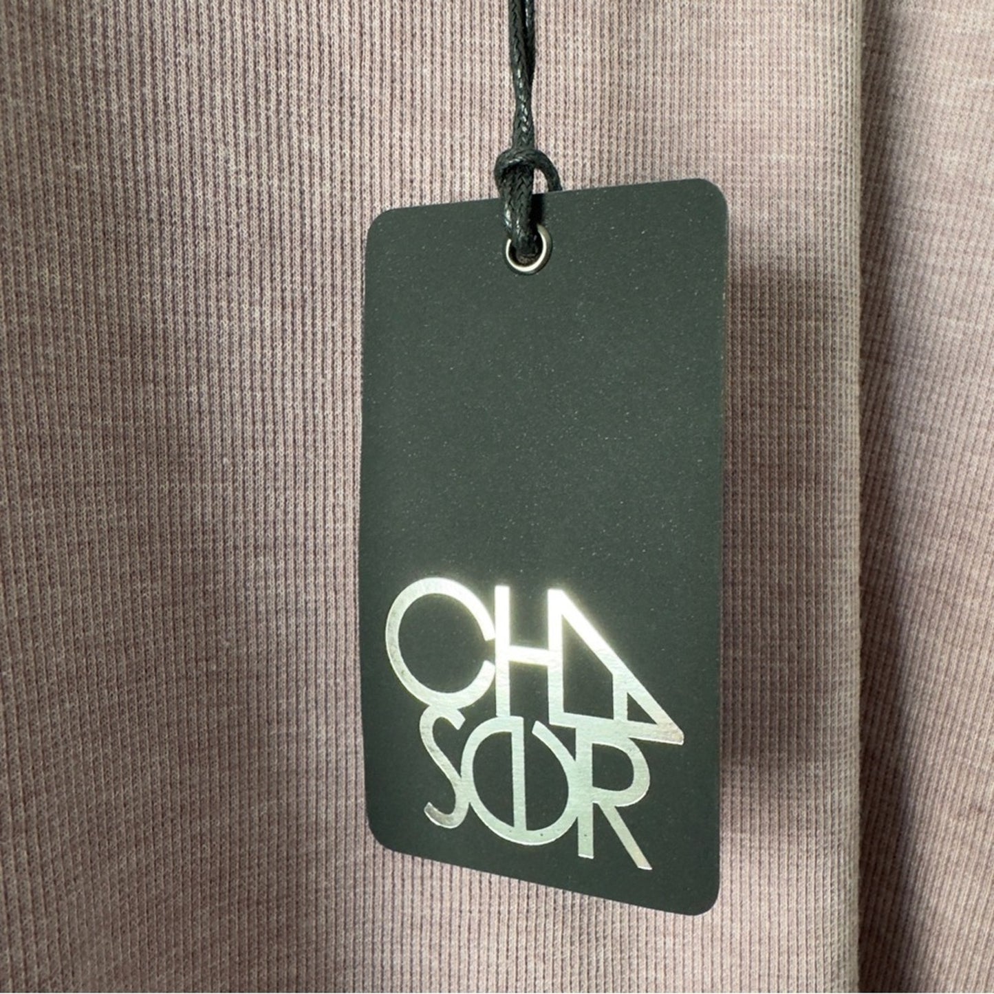 Revolve Chaser Vintage Rib Strappy Long Sleeve Open Shoulder Shirttail Tee Top M