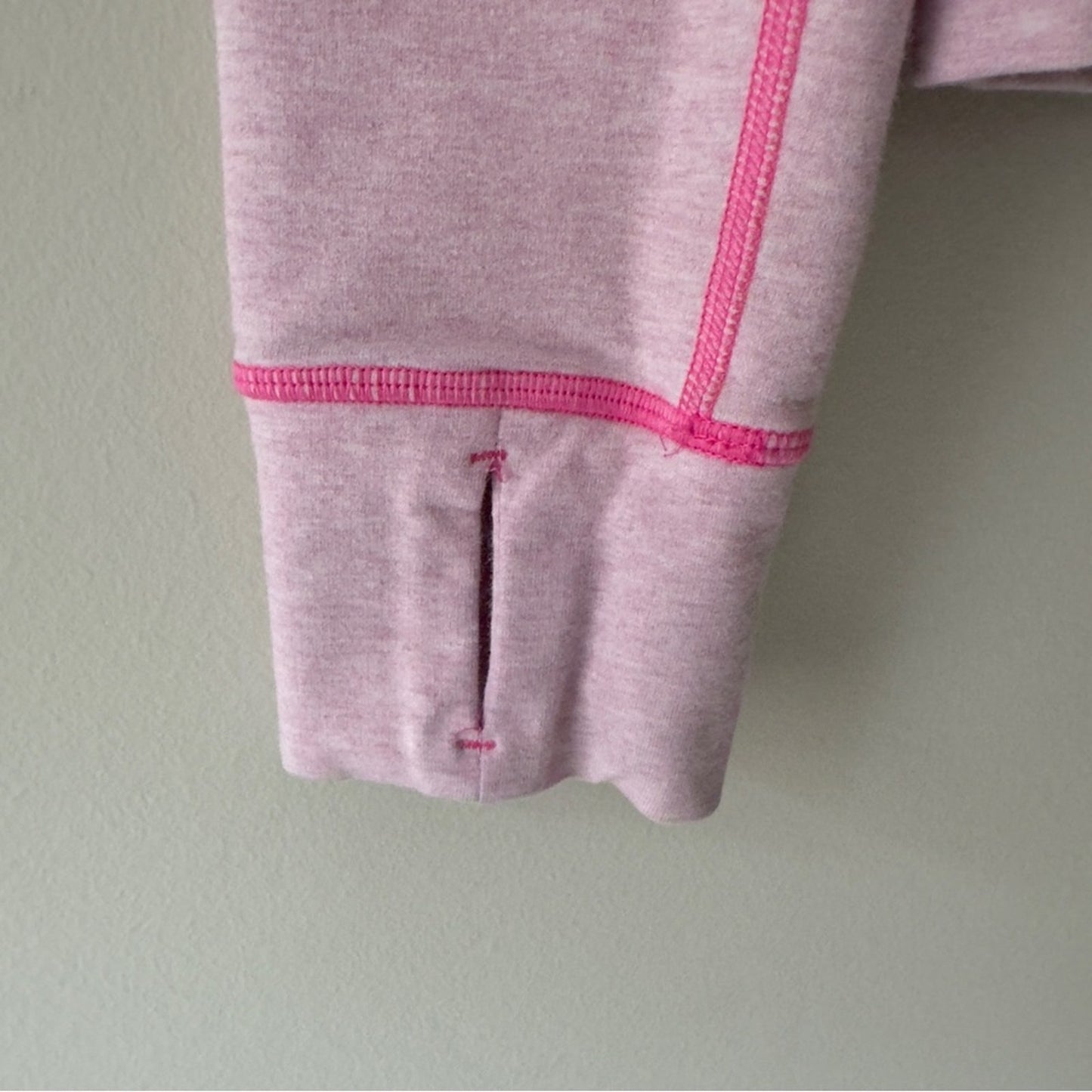 Lululemon Voyage Pullover Pink Long Sleeve Sweatshirt colorblock thumb holes