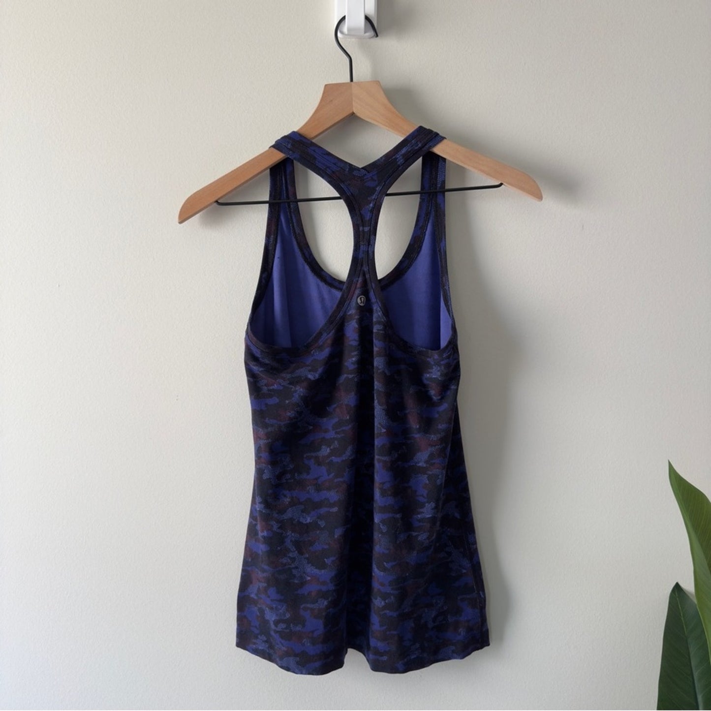 Lululemon Cool Racerback II in Mini Hounds Camo Emperor Blue Black Tank Top Yoga