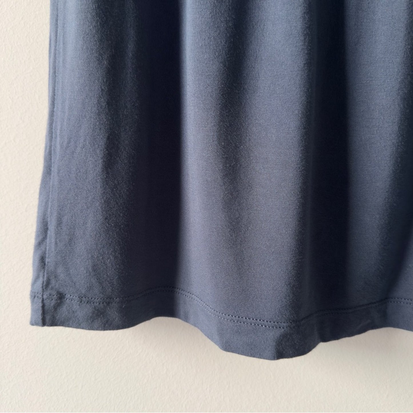 Banana Republic 2010 Sleeveless Babydoll Tank Top Ruched Solid stretch blue EUC
