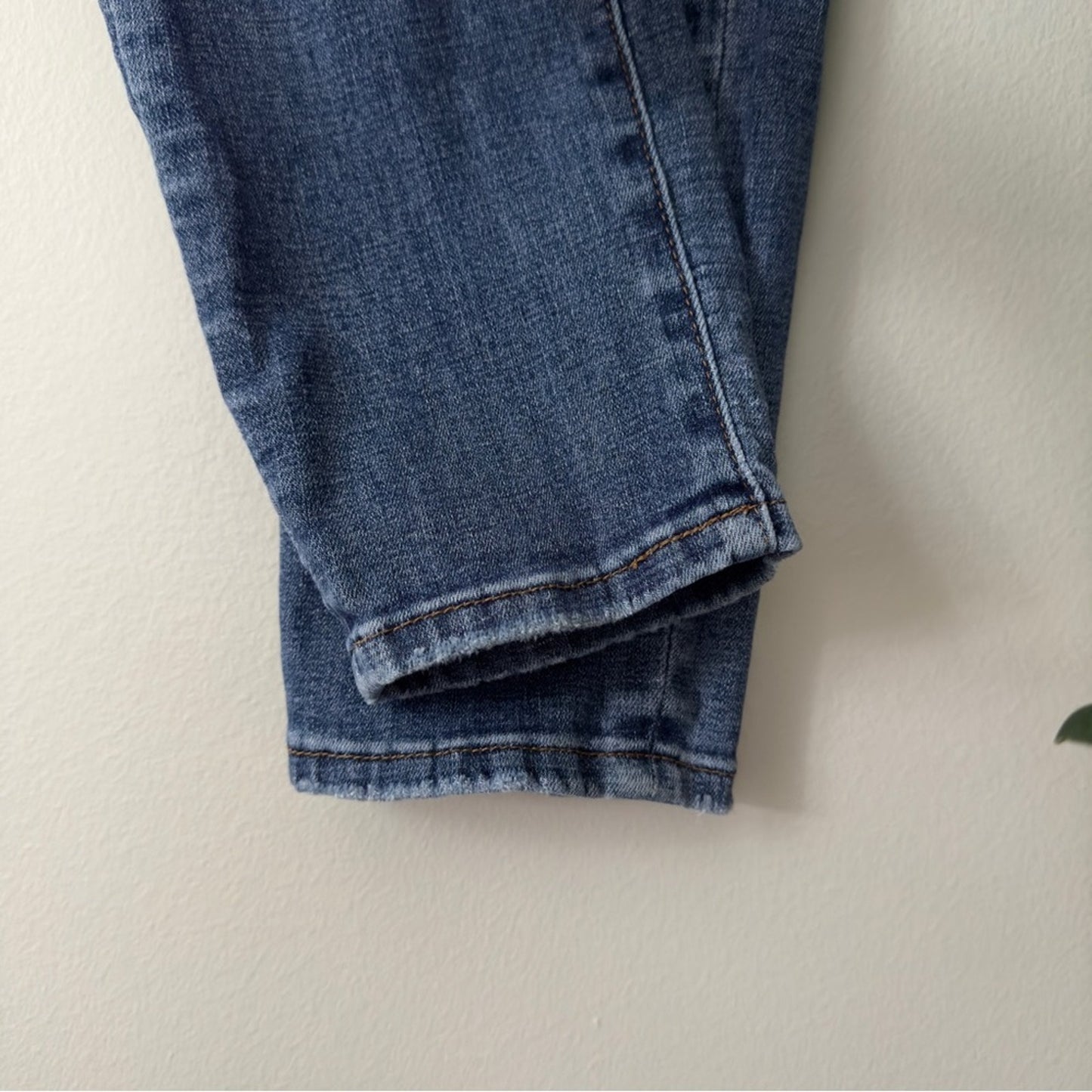 Pistola Medium Wash Skinny Jeans 5-Pocket Solid Denim Belt Loops Zipper Button