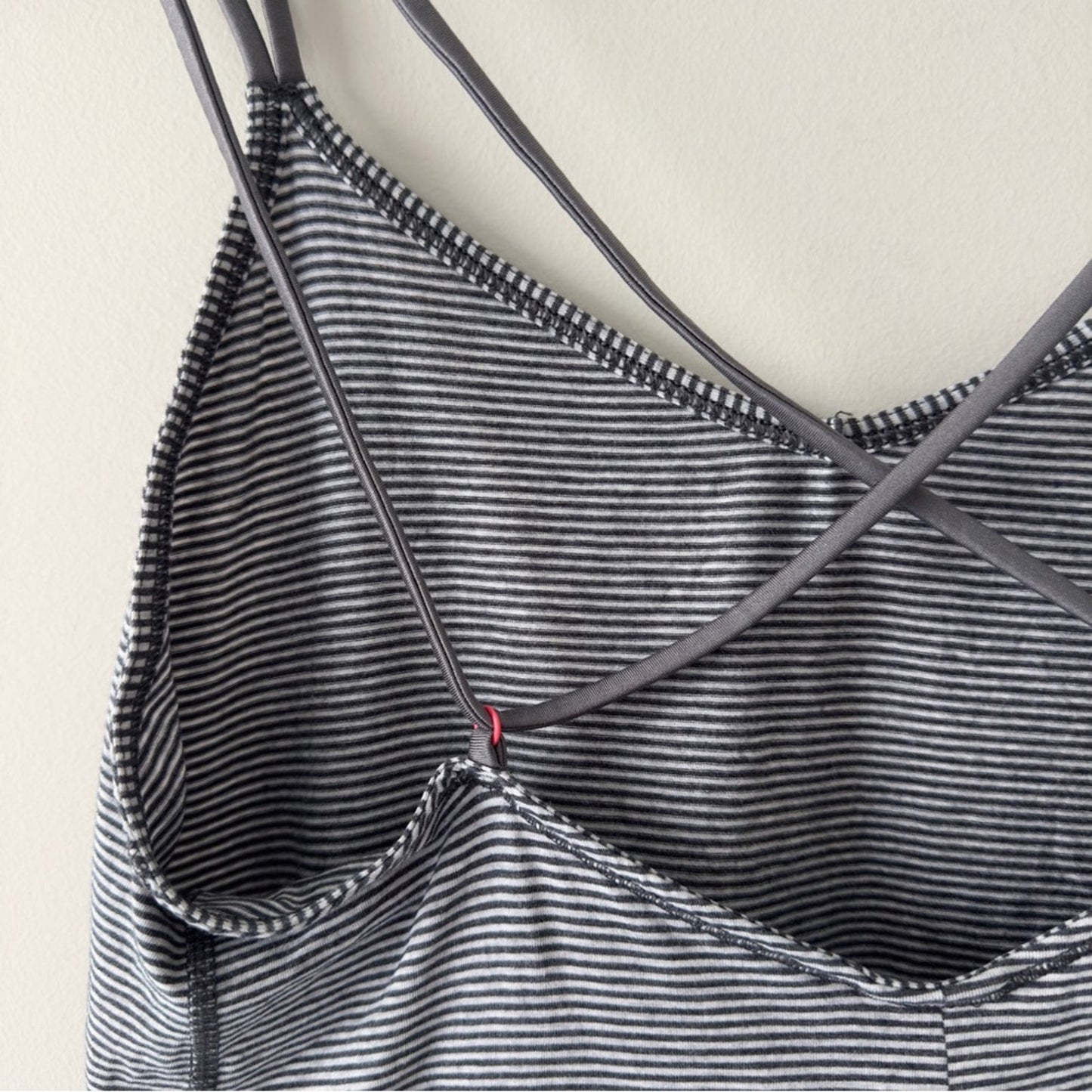 Lululemon Breezy Tank Divided Stripe Heathered Light Grey Heathered Dark Slate