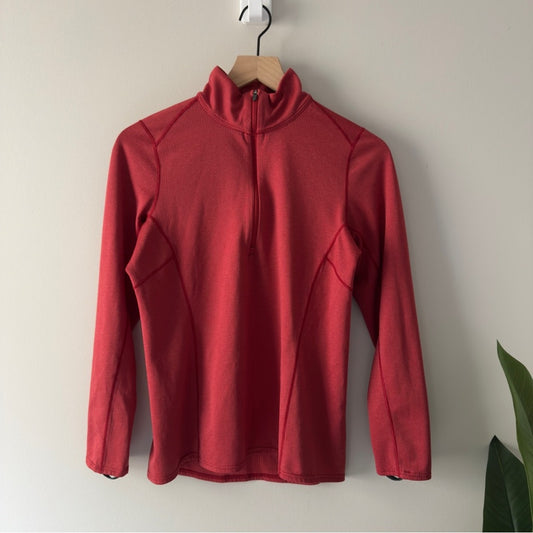 Patagonia Midweight Capilene Baselayer Red Pullover Long Sleeve High Neck Active