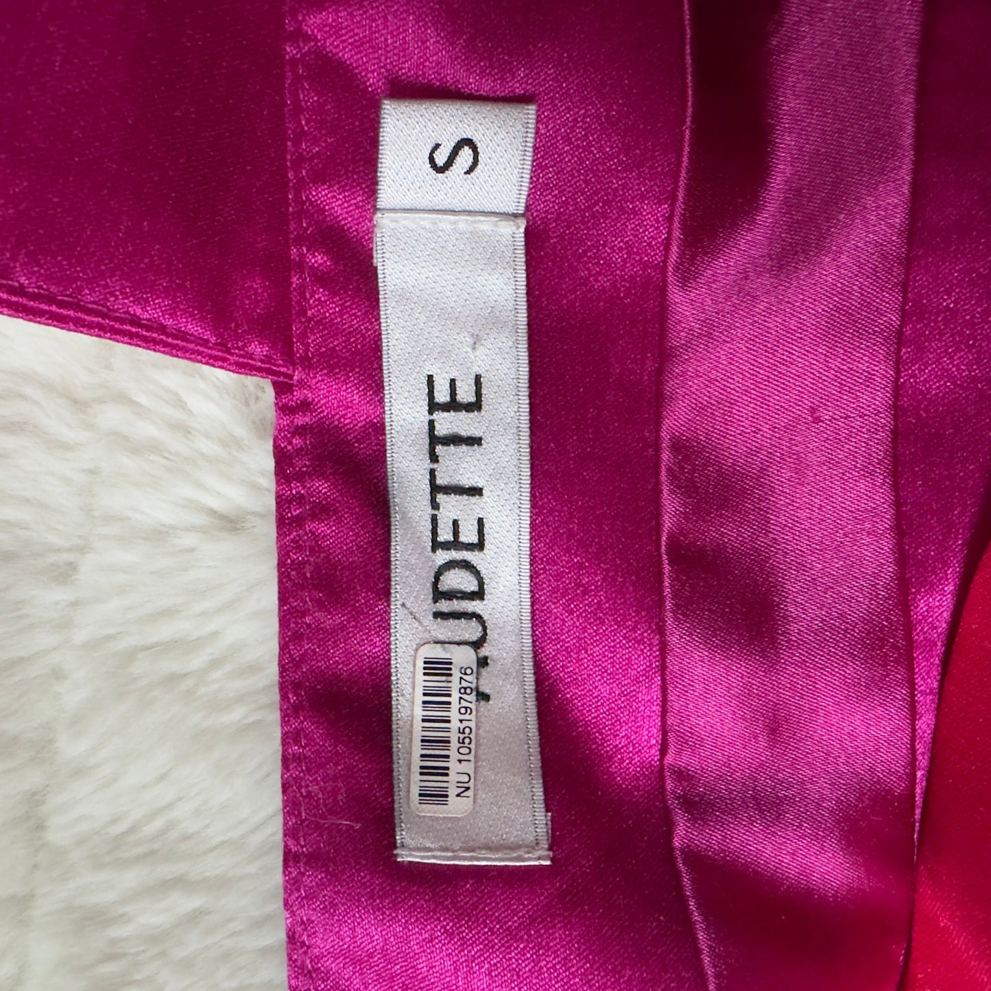 Anthropologie Audette Rowan Bow Top Pink Purple Party Cropped One Shoulder Zip