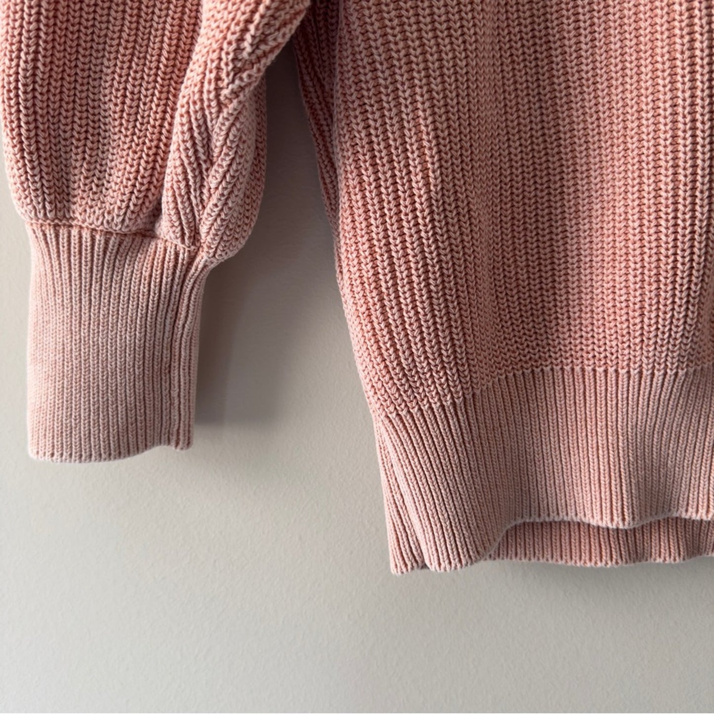 Young Fabulous & Broke 100% Cotton Pink Women's Sweater crew neck ribbed solid M