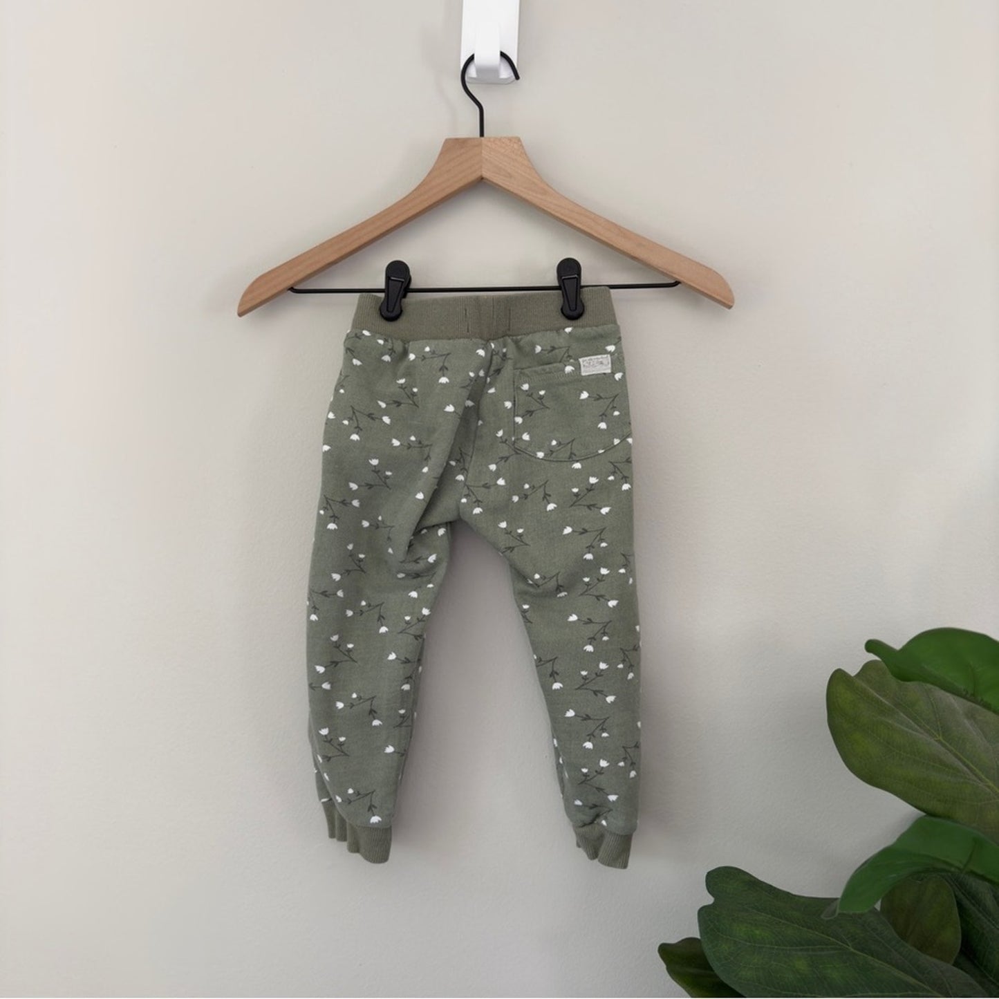7 For All Mankind Floral Tie Waist Jogger Sweatpants Pockets Cotton Blend Girls’