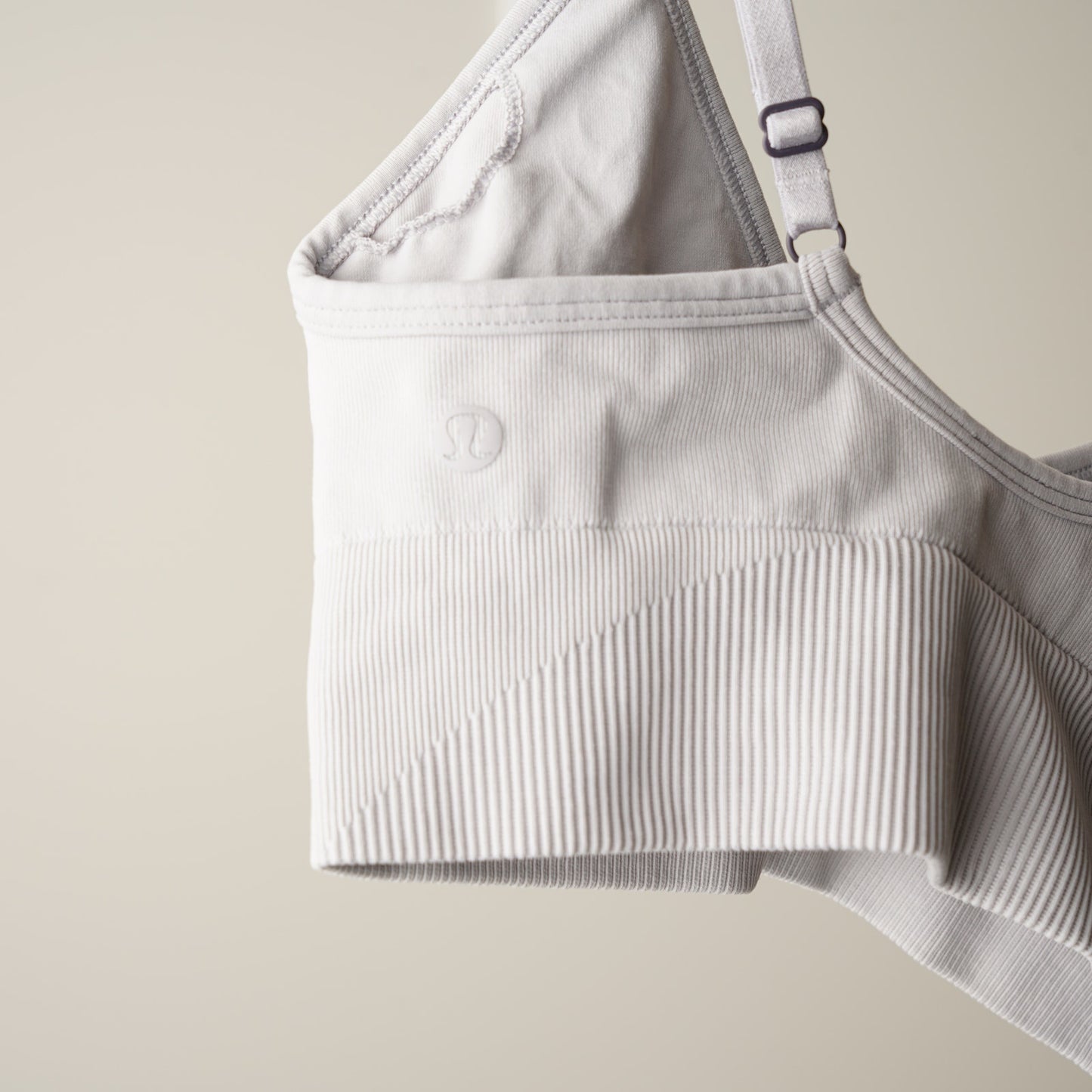 Lululemon Ebb To Street Bra II Sports Athletic Adjustable Spaghetti Straps Gray