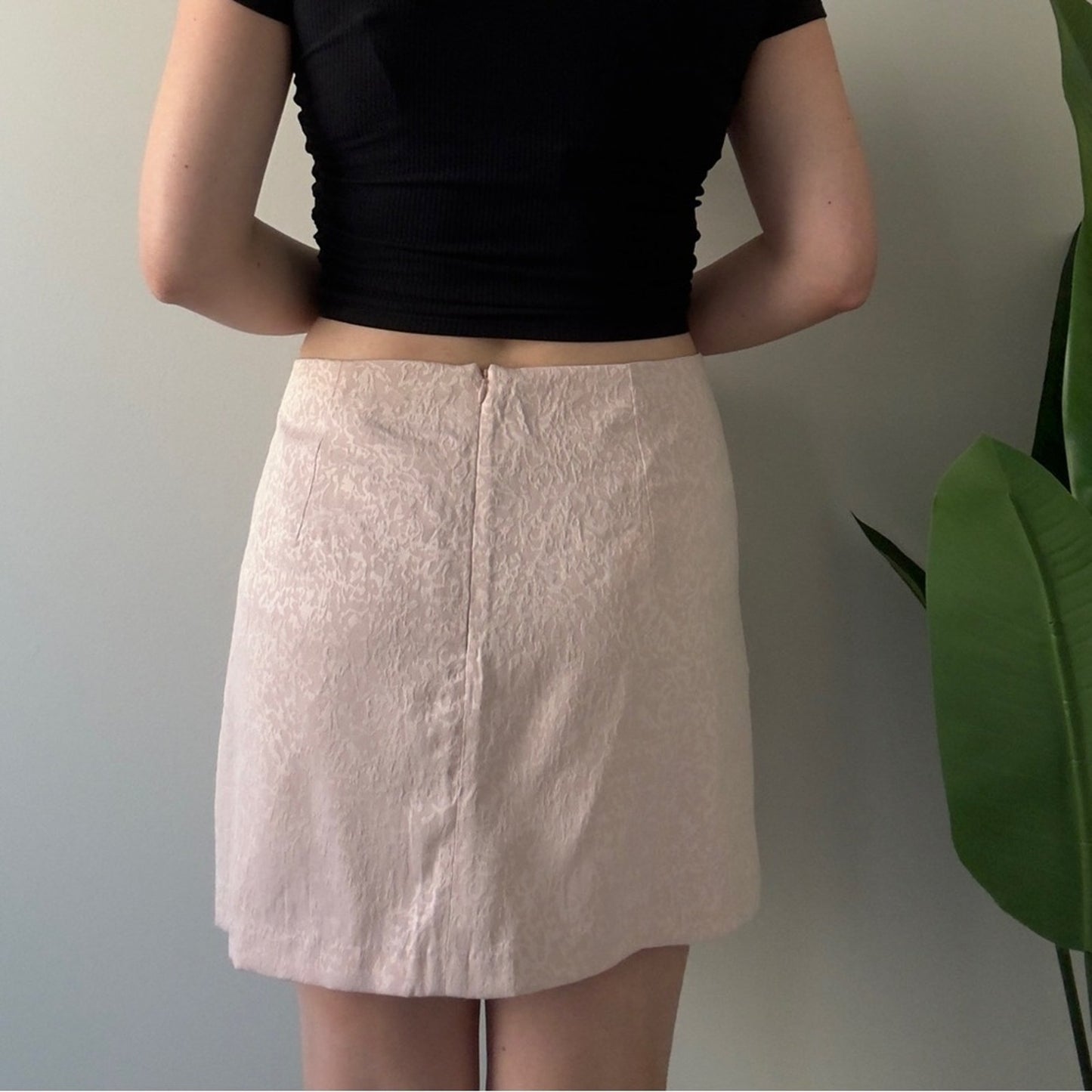 House of Harlow 1960 Revolve Blush Pencil Skirt abstract animal print mini slit