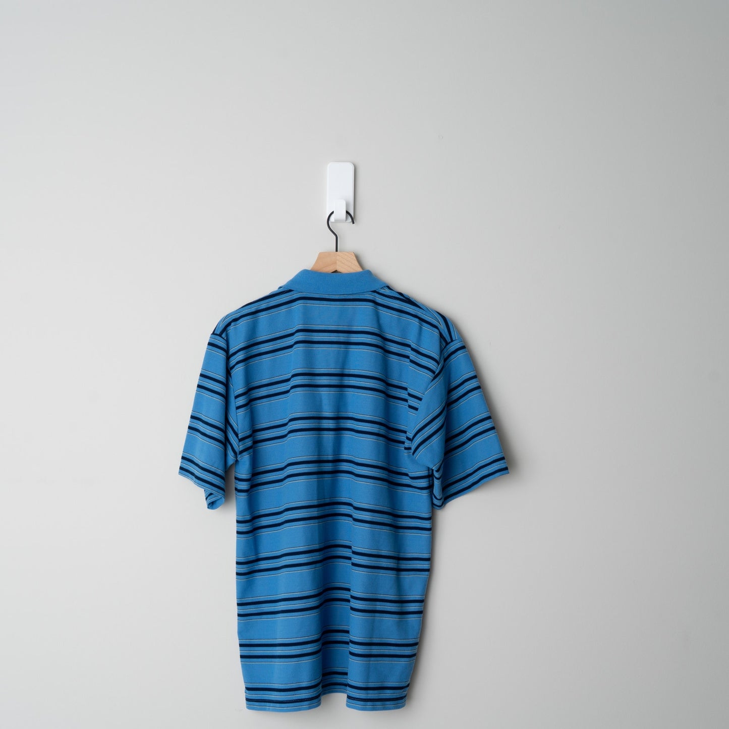 Peak Projects 100% Cotton Malta Polo Short Sleeve Striped Collared Pocket Front