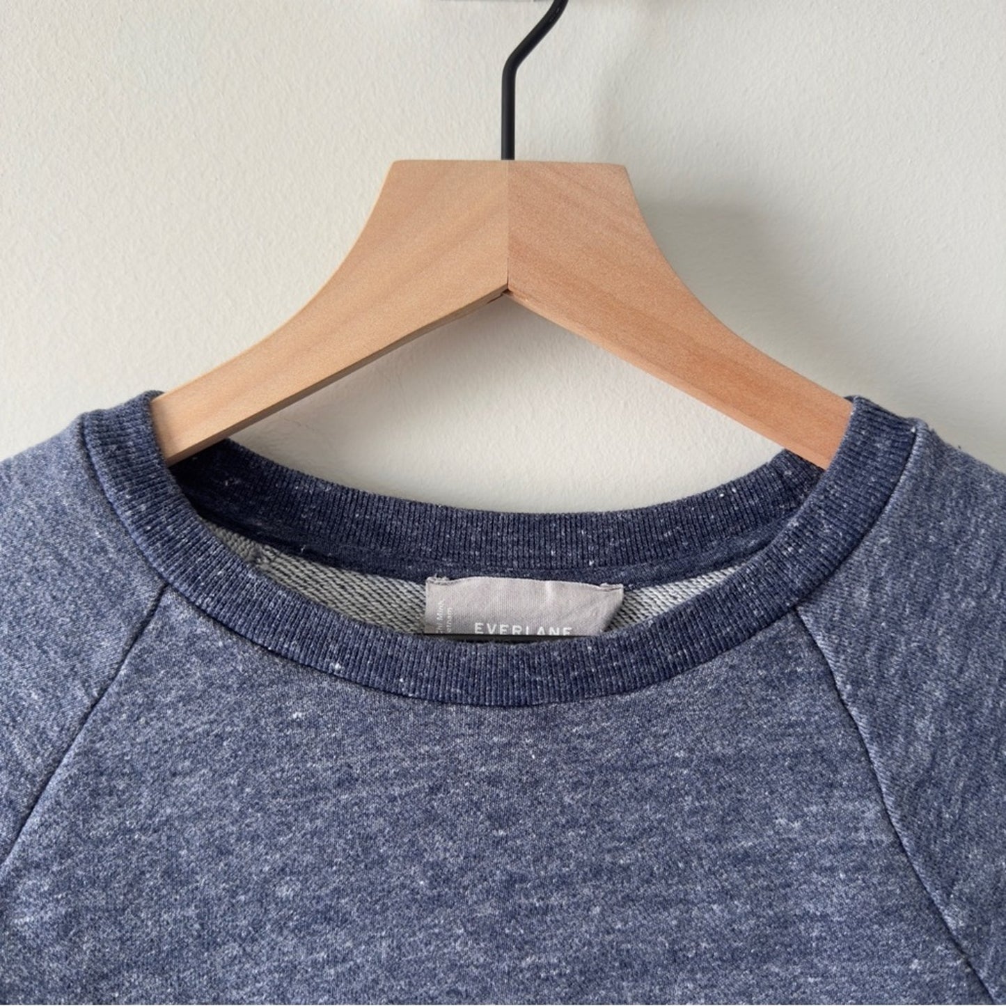 Everlane Blue Crewneck Sweater Long Sleeve Relaxed Fit Solid Casual Loungewear
