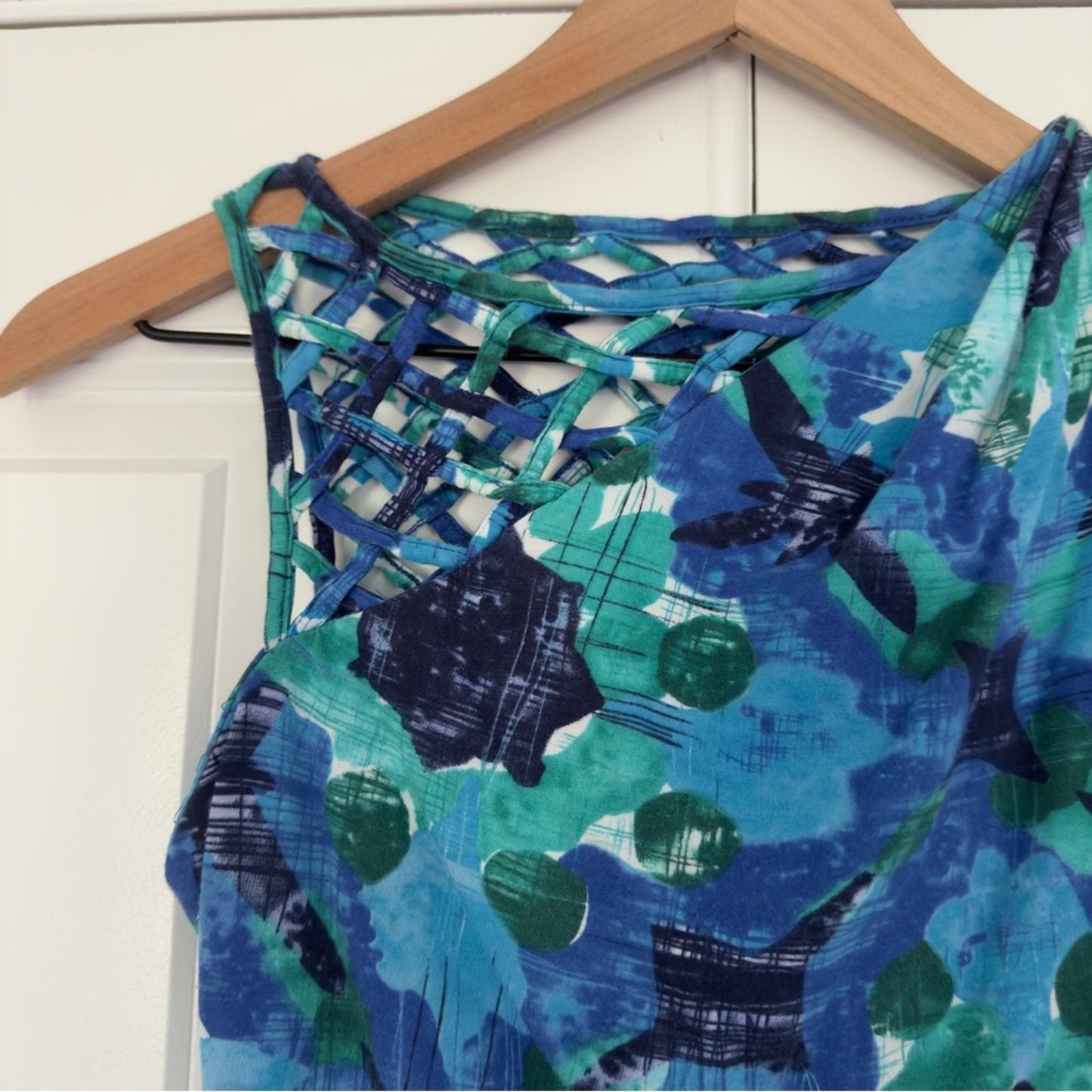 Anthropologie Vanessa Virginia Ruched Side Tank Top Sleeveless Pima Cotton Blend