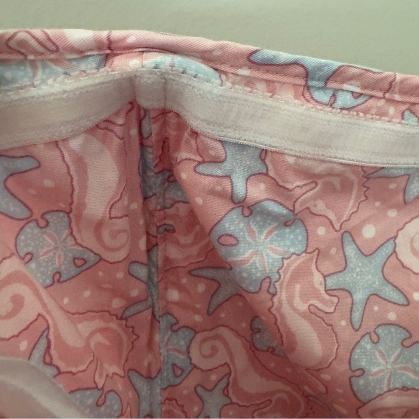 Vineyard Vines Seahorse Print Y2K Strapless Pink mini Dress sand dollar starfish