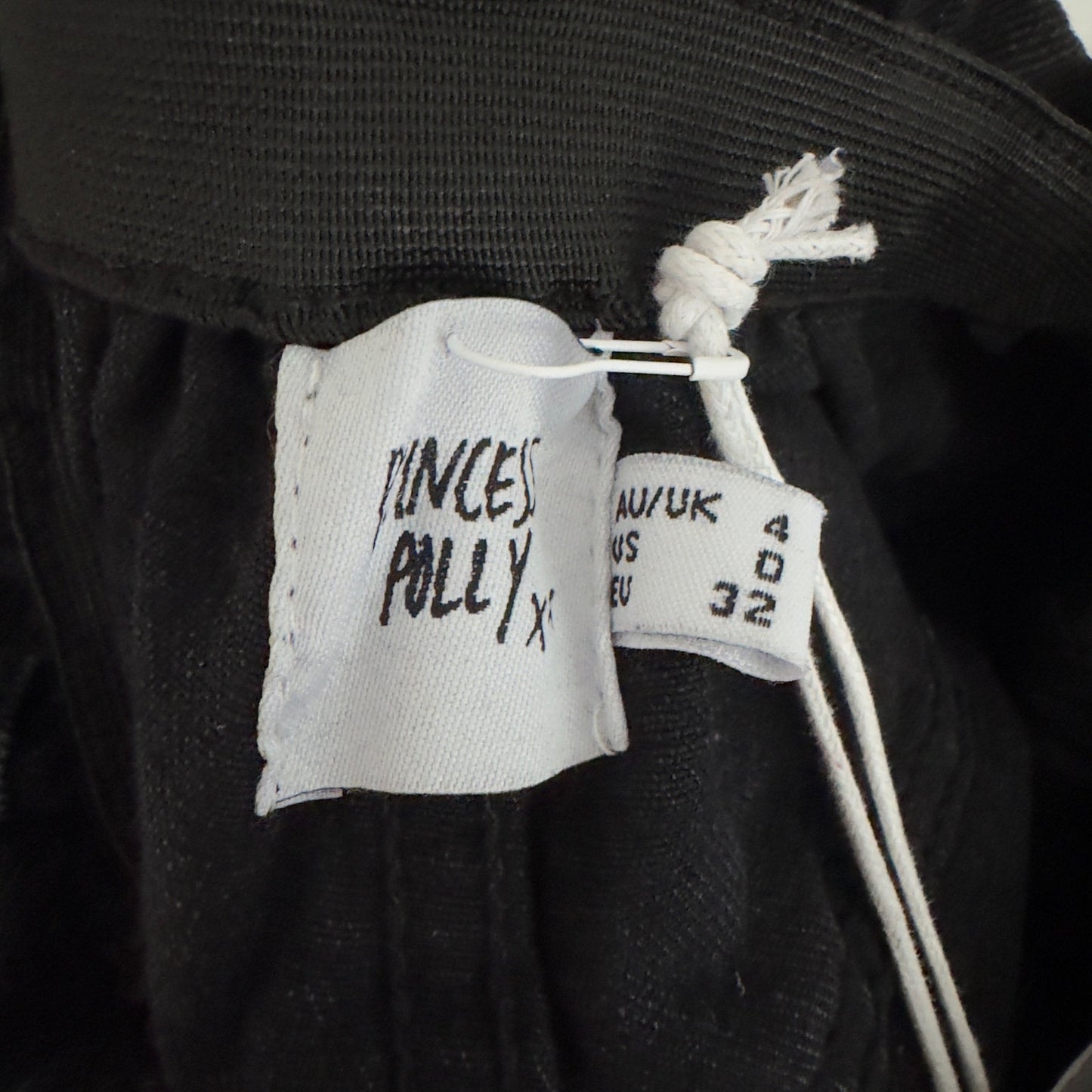 Princess Polly Open Road Paper bag Waist Jeans Black distressed pockets paperbag