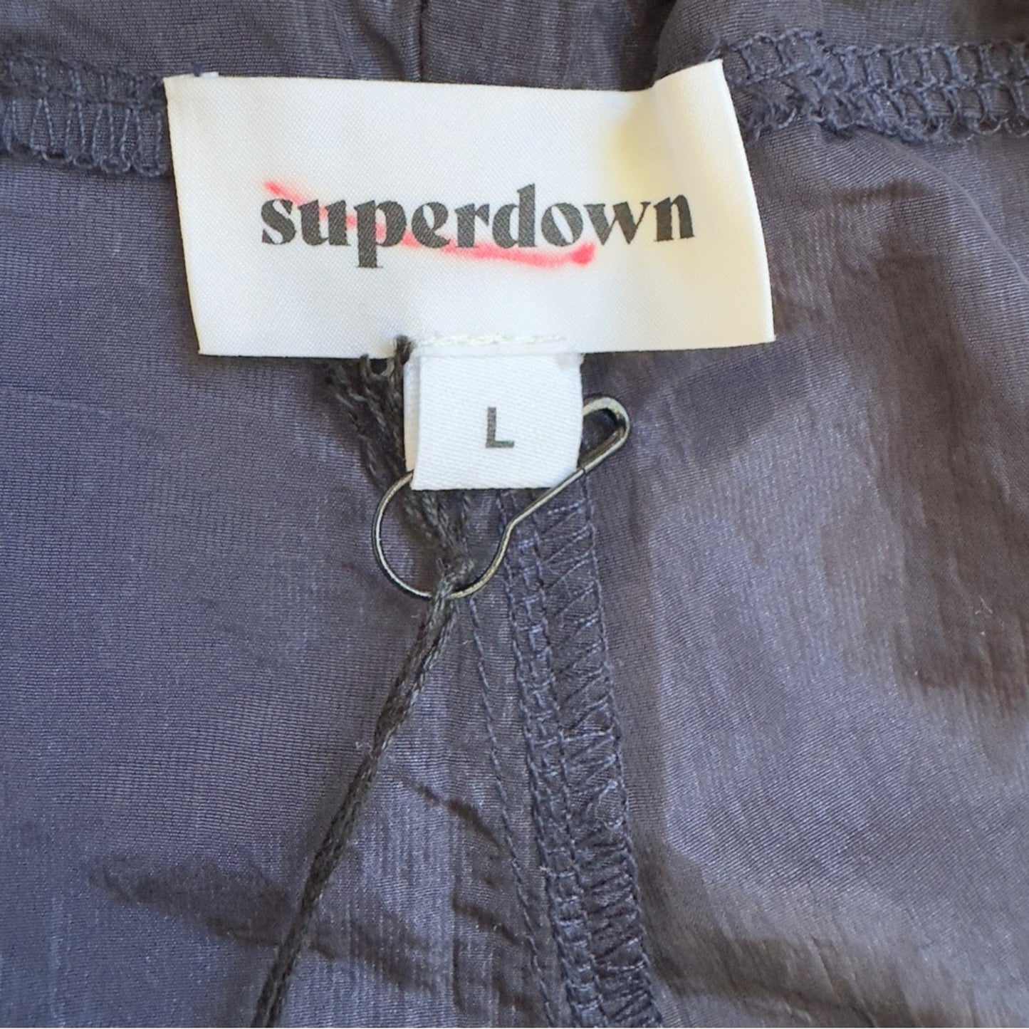 Revolve Superdown Ruby Parachute Pant Stylish Navy Cargo Pants adjustable waist